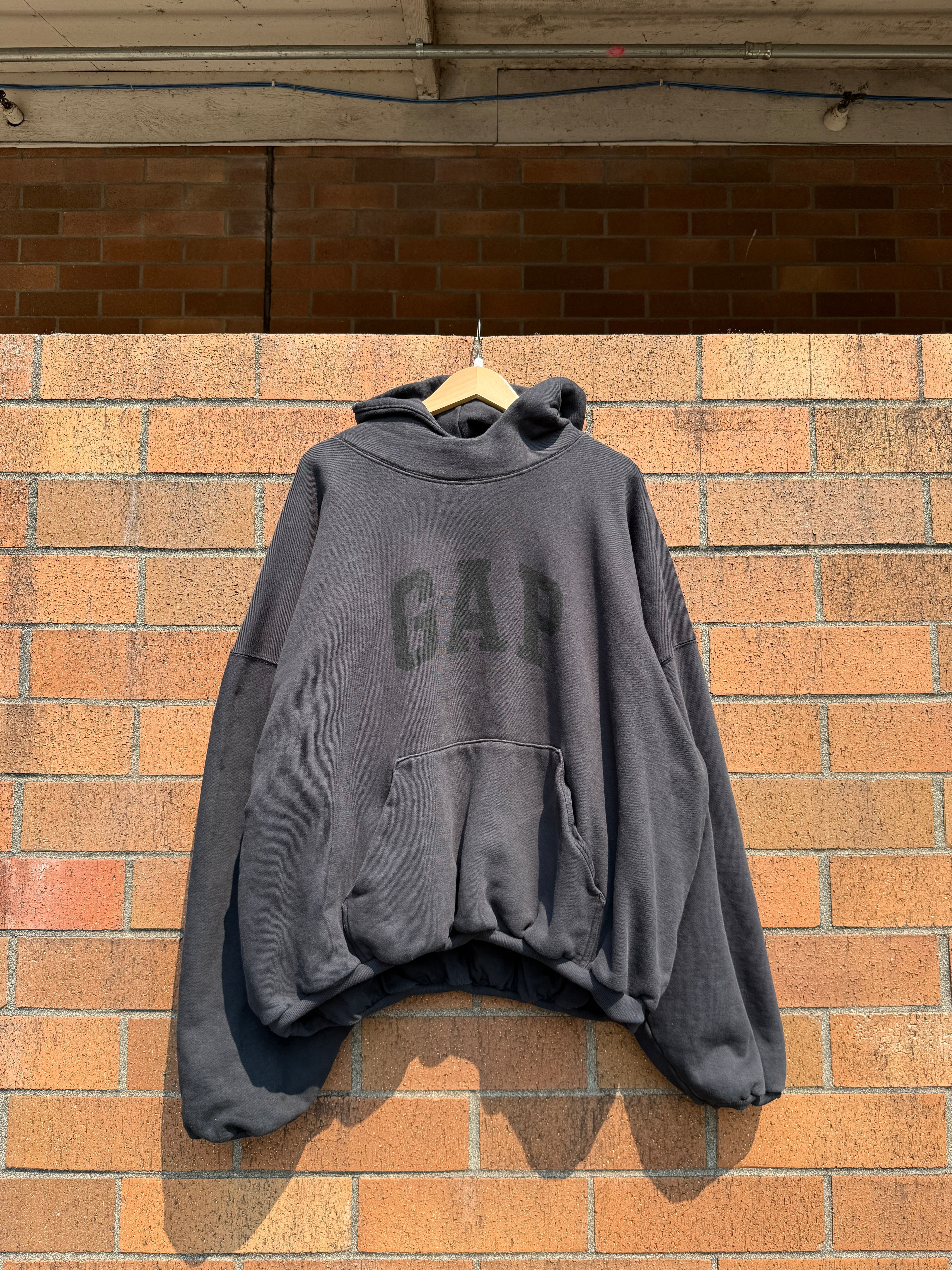 Yeezy Gap Engineered by Balenciaga Dove Hoodie Washed Black Size L USED