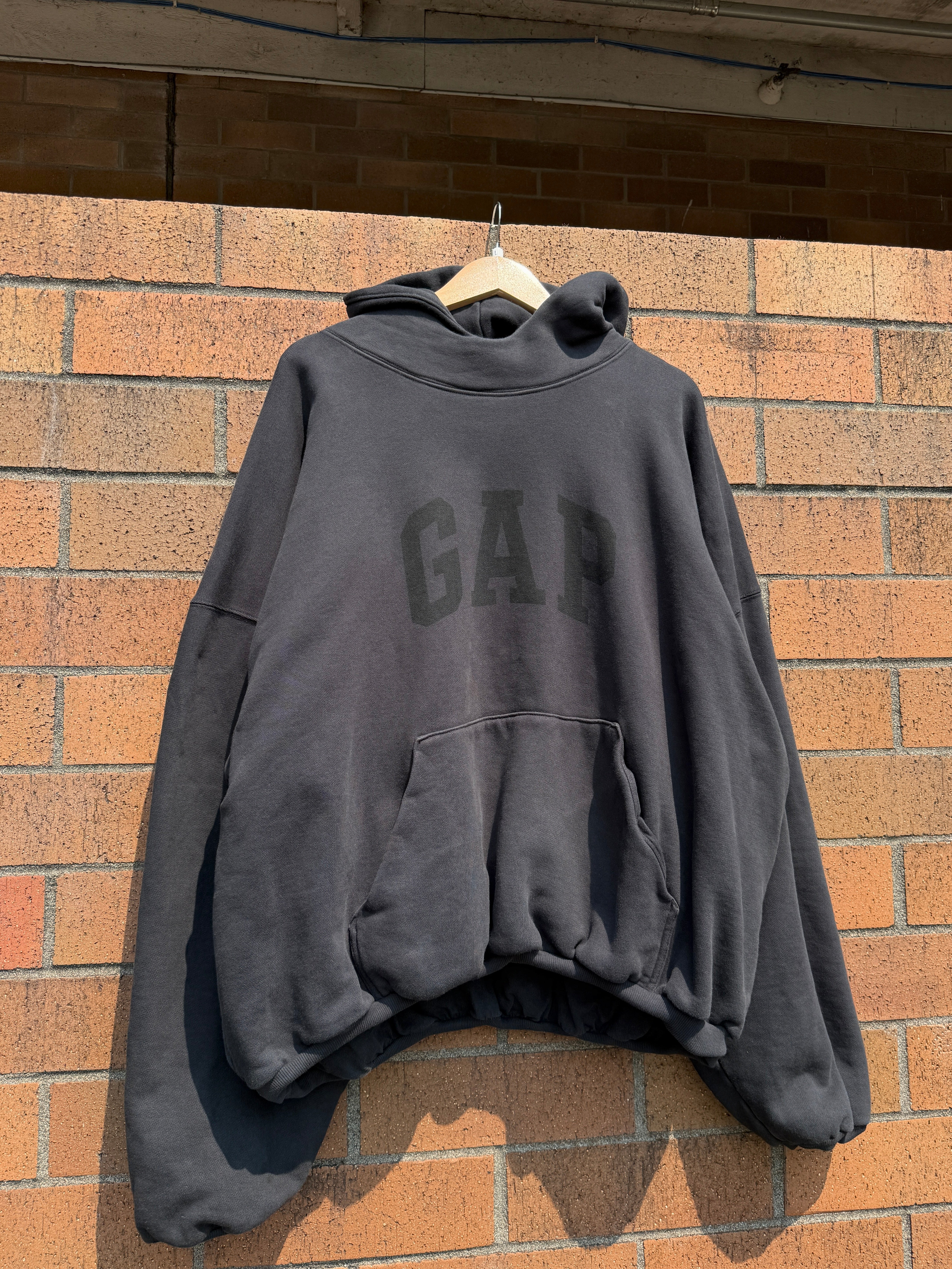 Yeezy Gap Engineered by Balenciaga Dove Hoodie Washed Black Size L USED