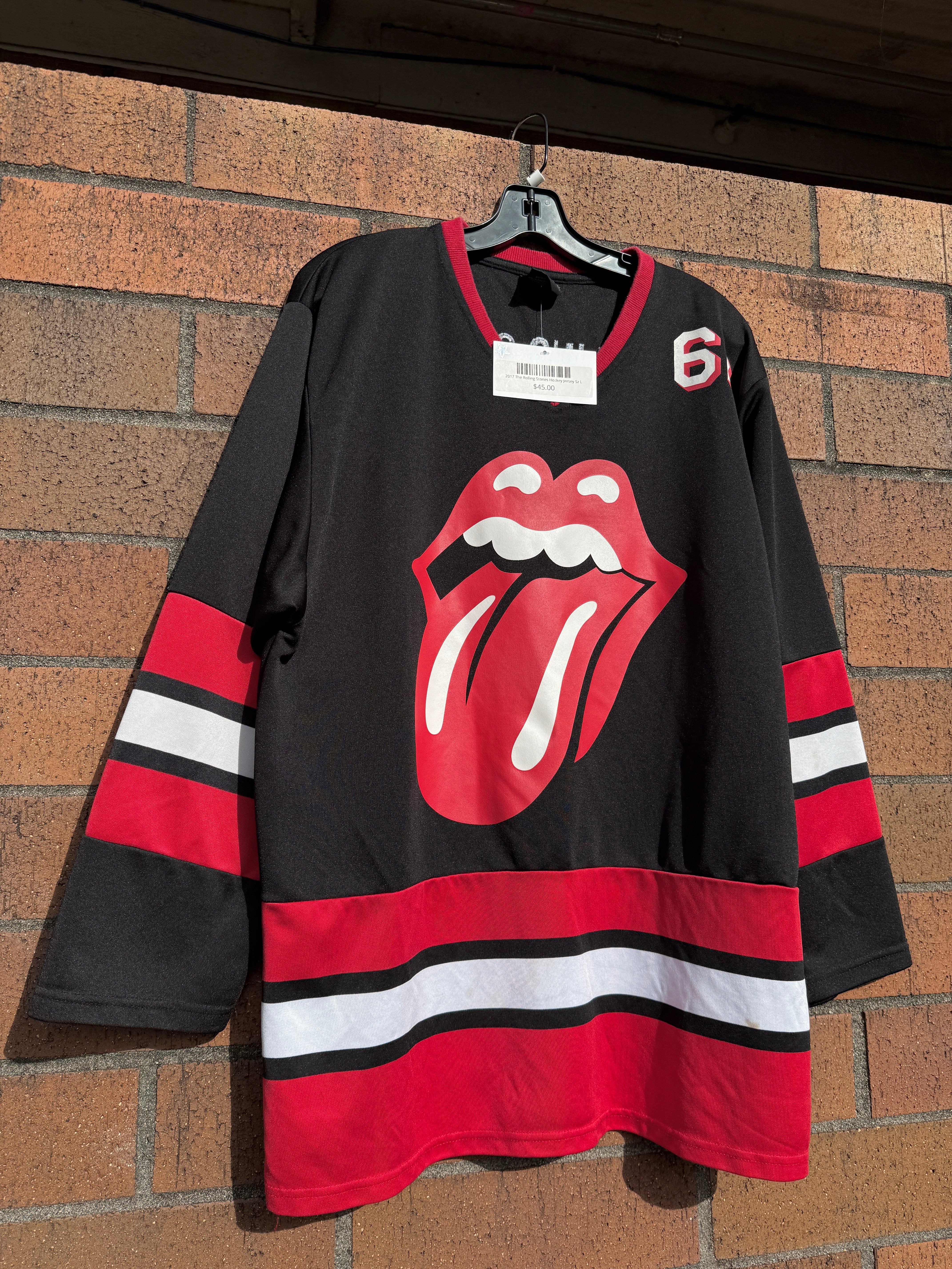 2017 The Rolling Stones Hockey Jersey Sz L