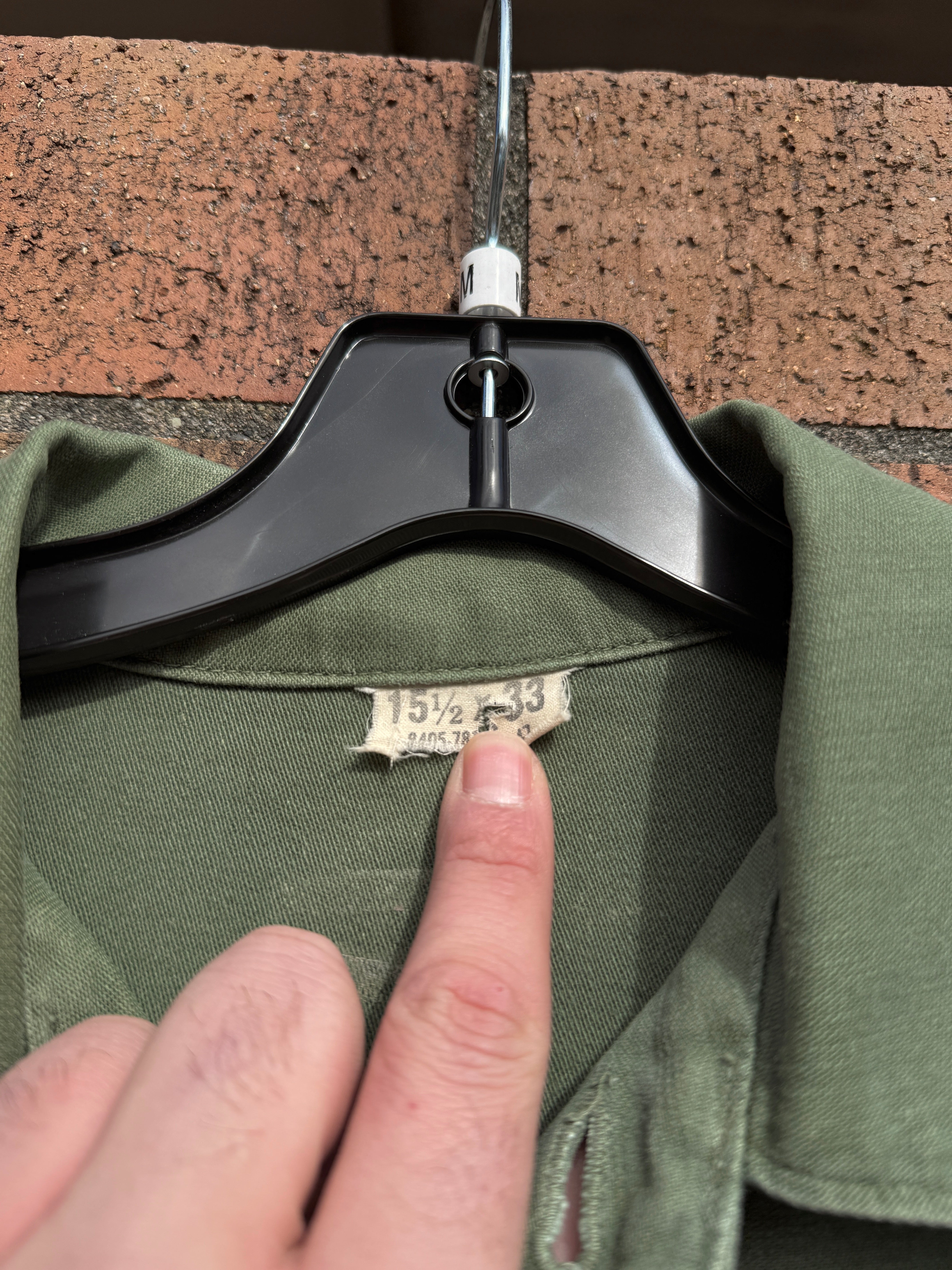 90s USA Military BDU Cotton Sateen Shirt Sz M
