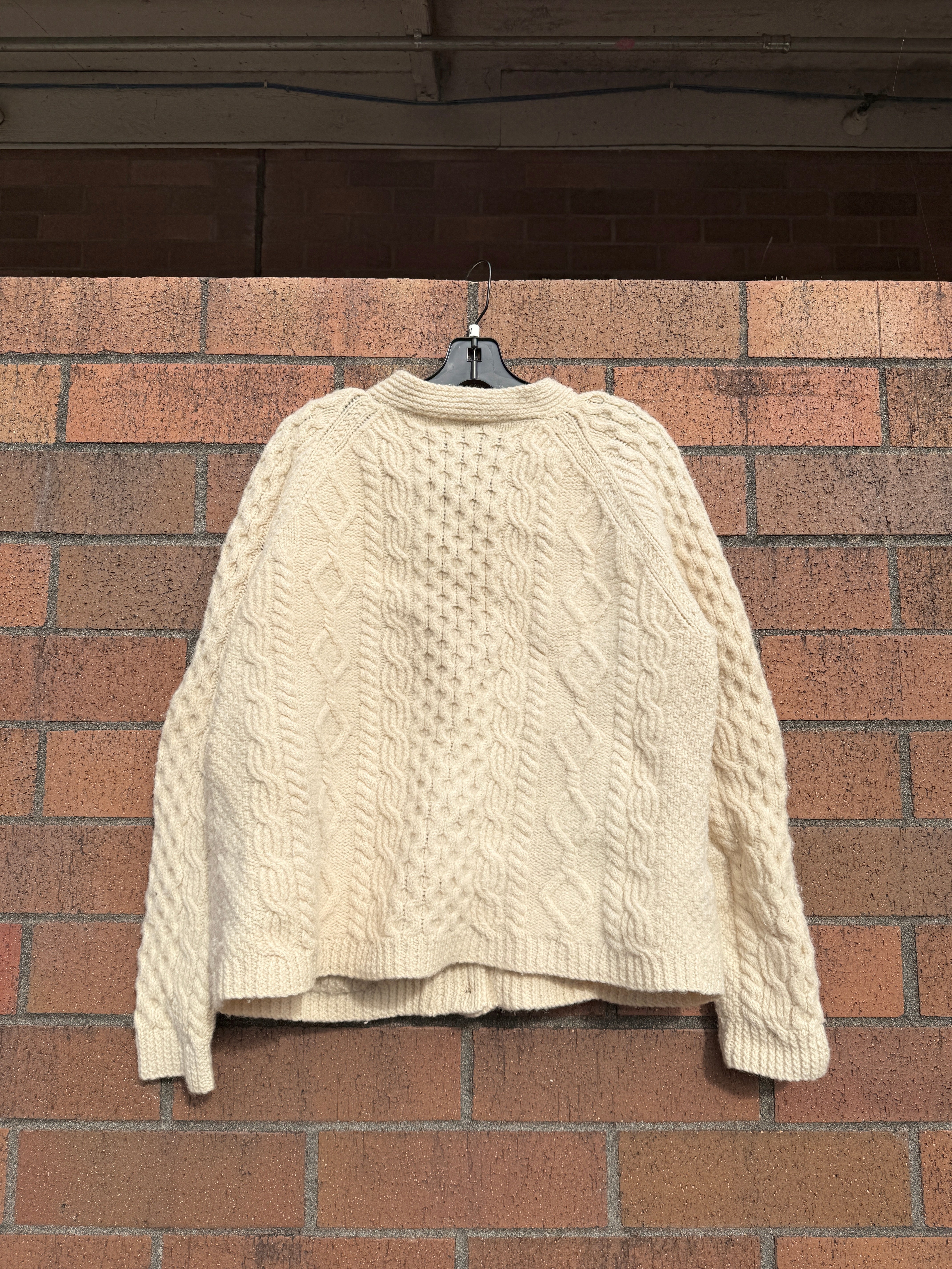 70s The ScotchHouse Wool Knit Cardigan Cream Sz 40