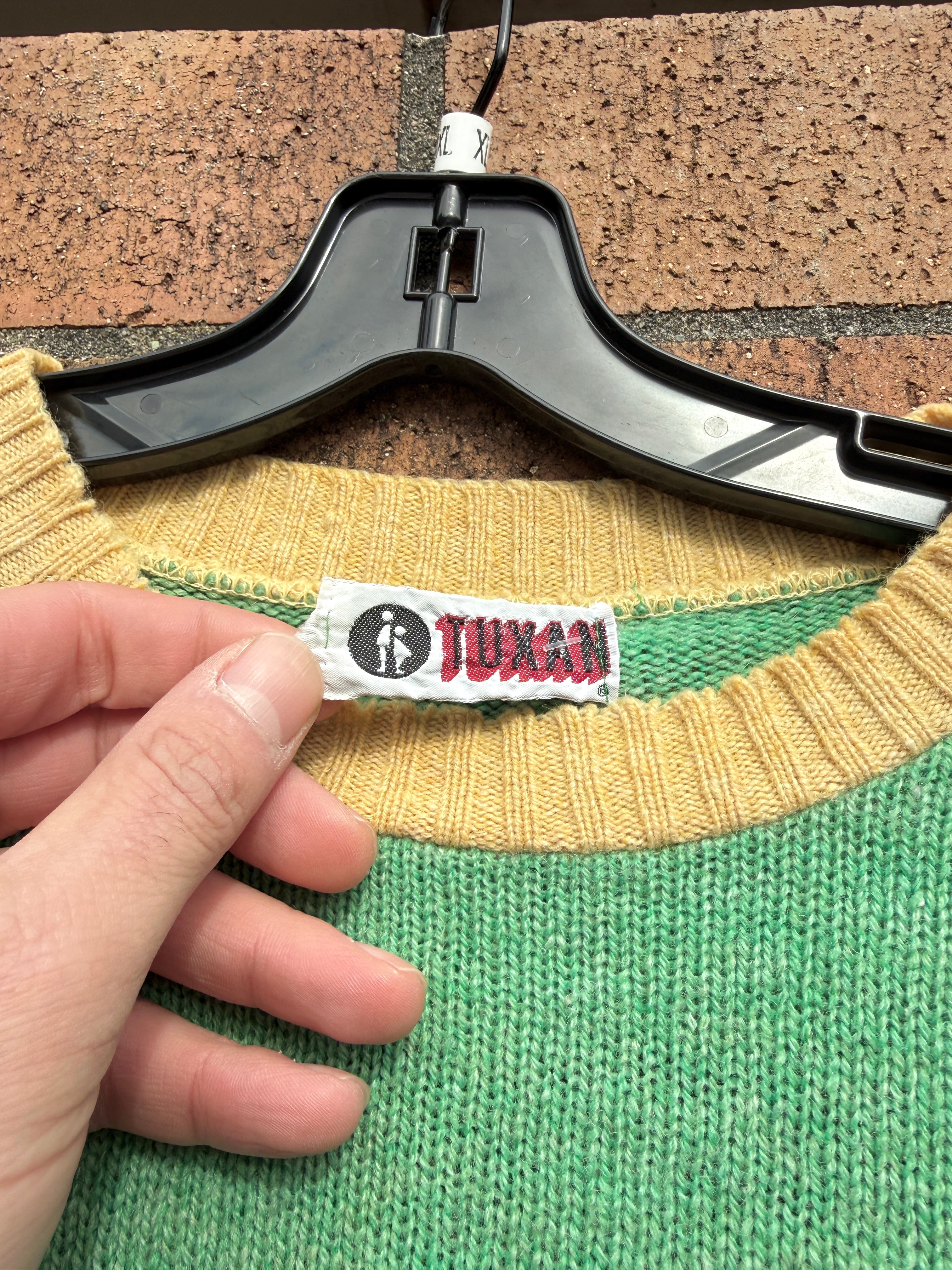 90s Tuxan Colorblock Sweater Sz XL