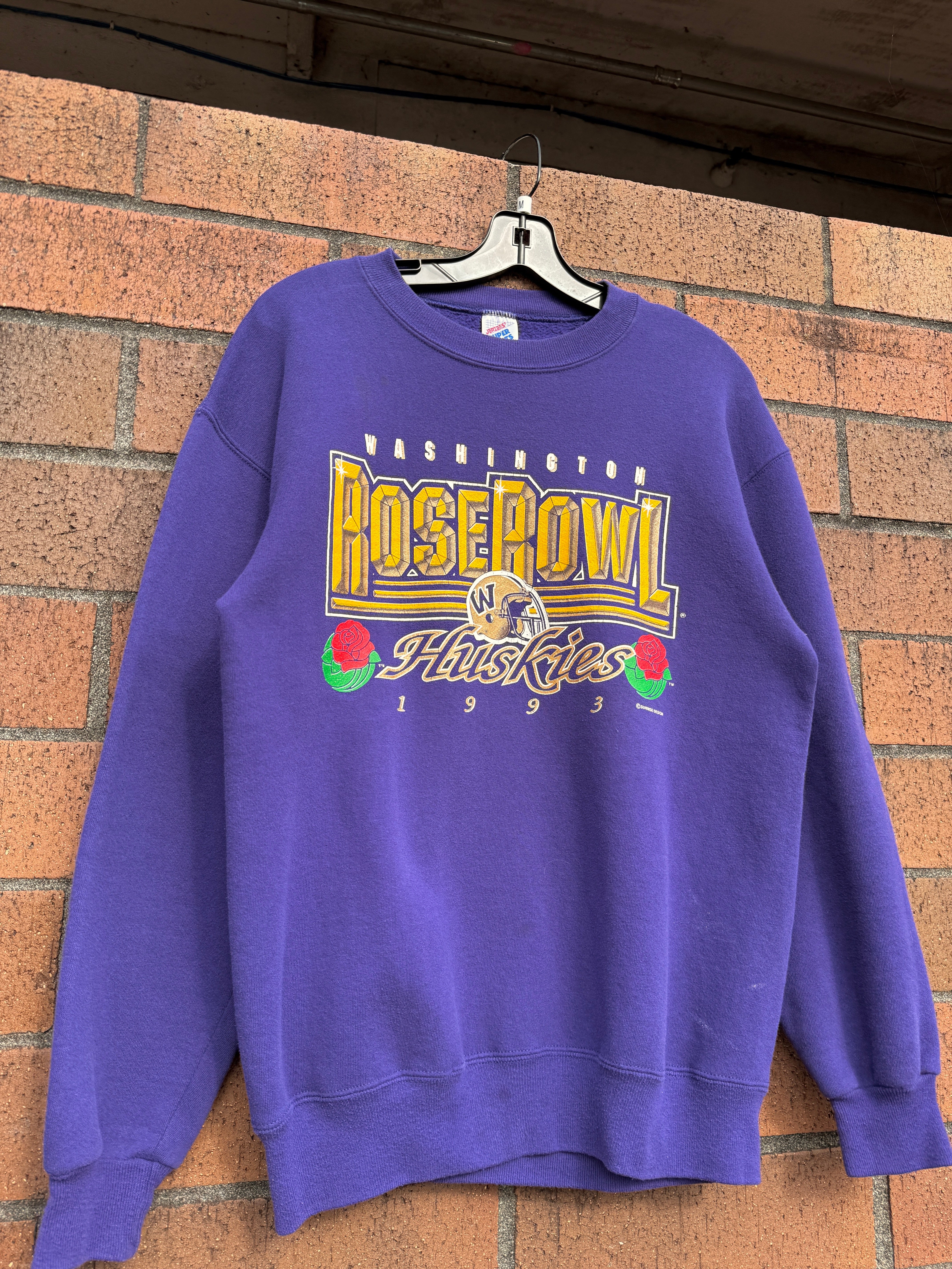 1993 UW Huskies Rose Bowl Jerzees Crewneck Sz M