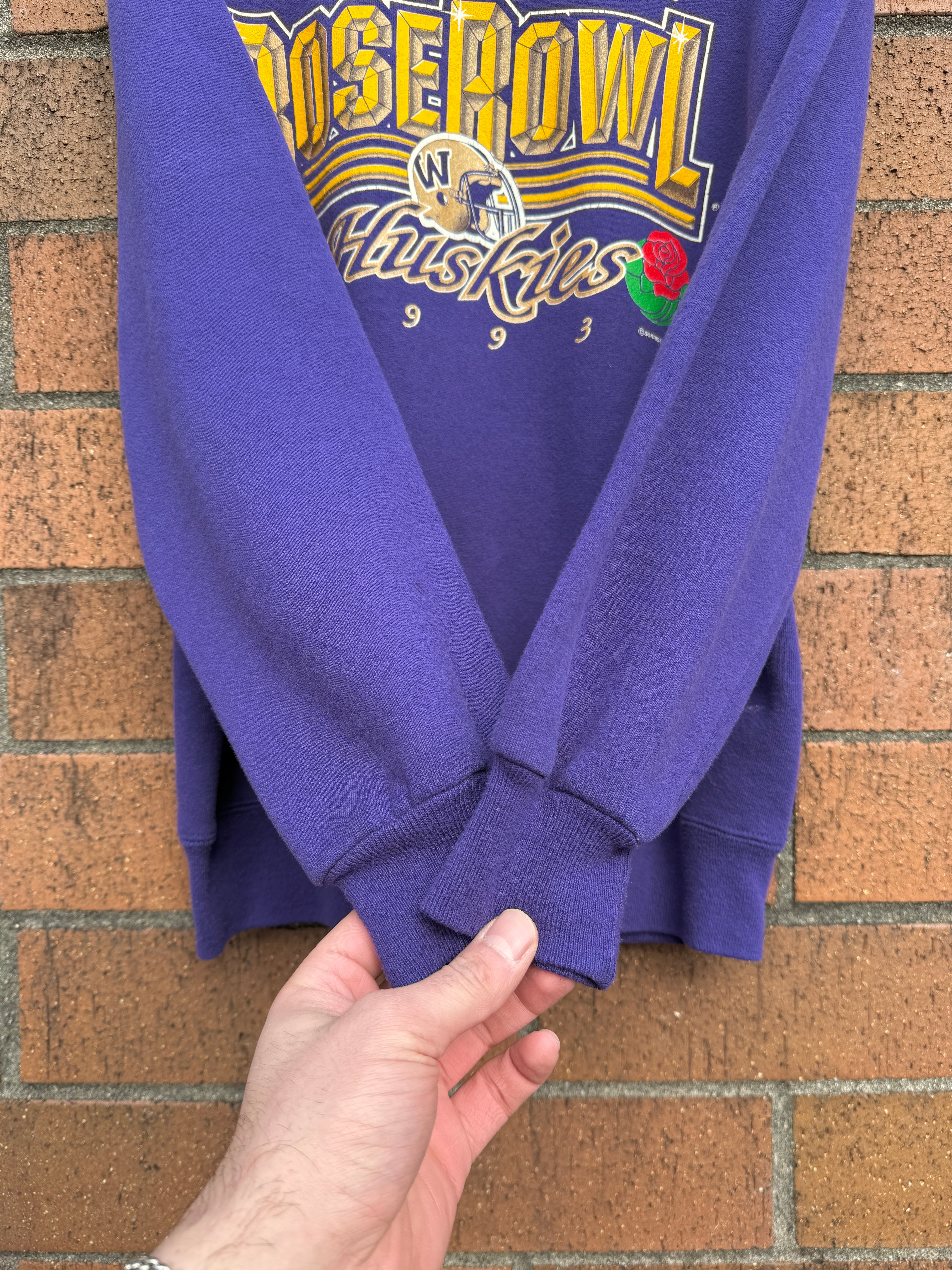 1993 UW Huskies Rose Bowl Jerzees Crewneck Sz M
