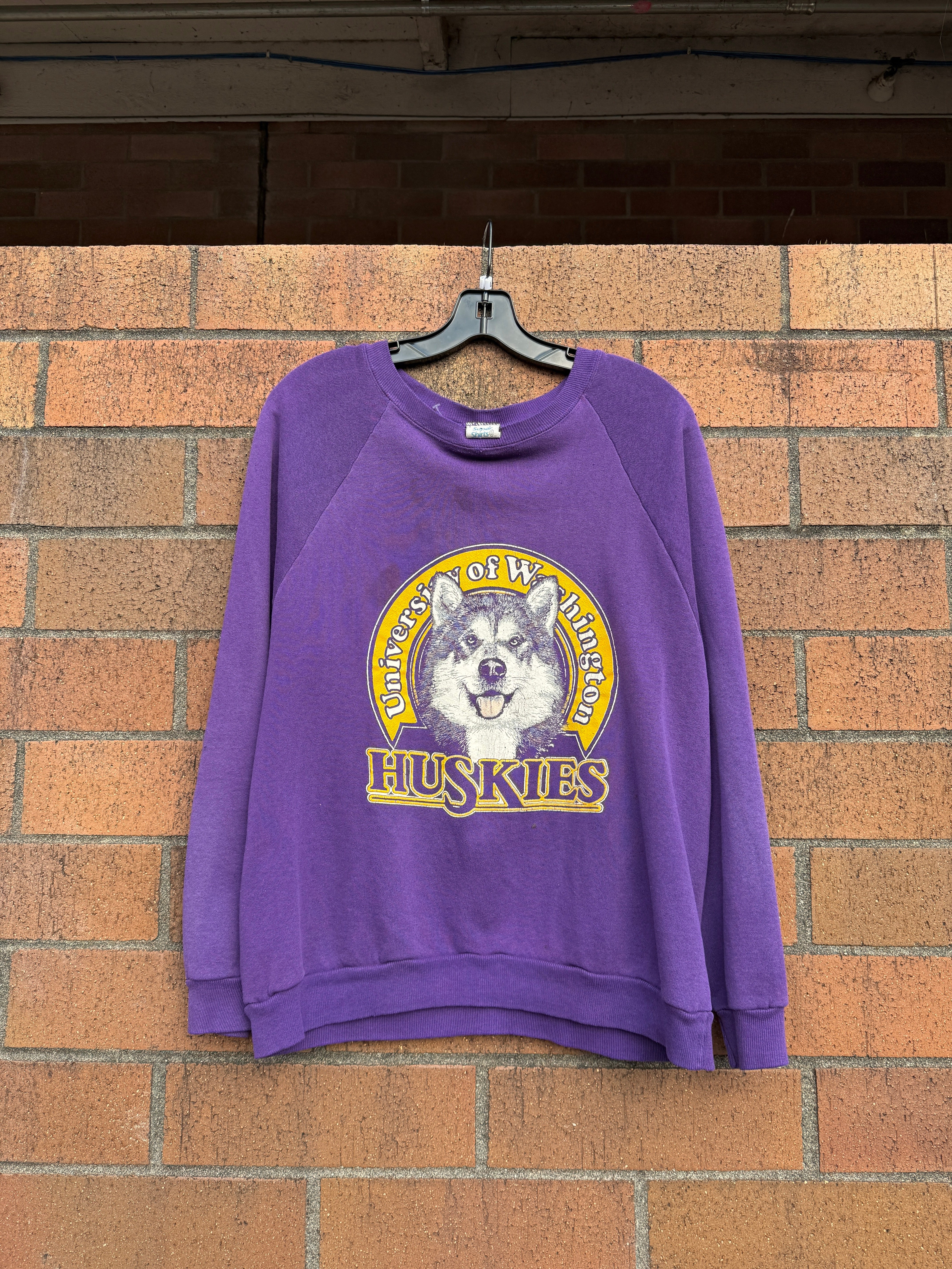 80s UW Huskies Super Shirts Crewneck Sz L