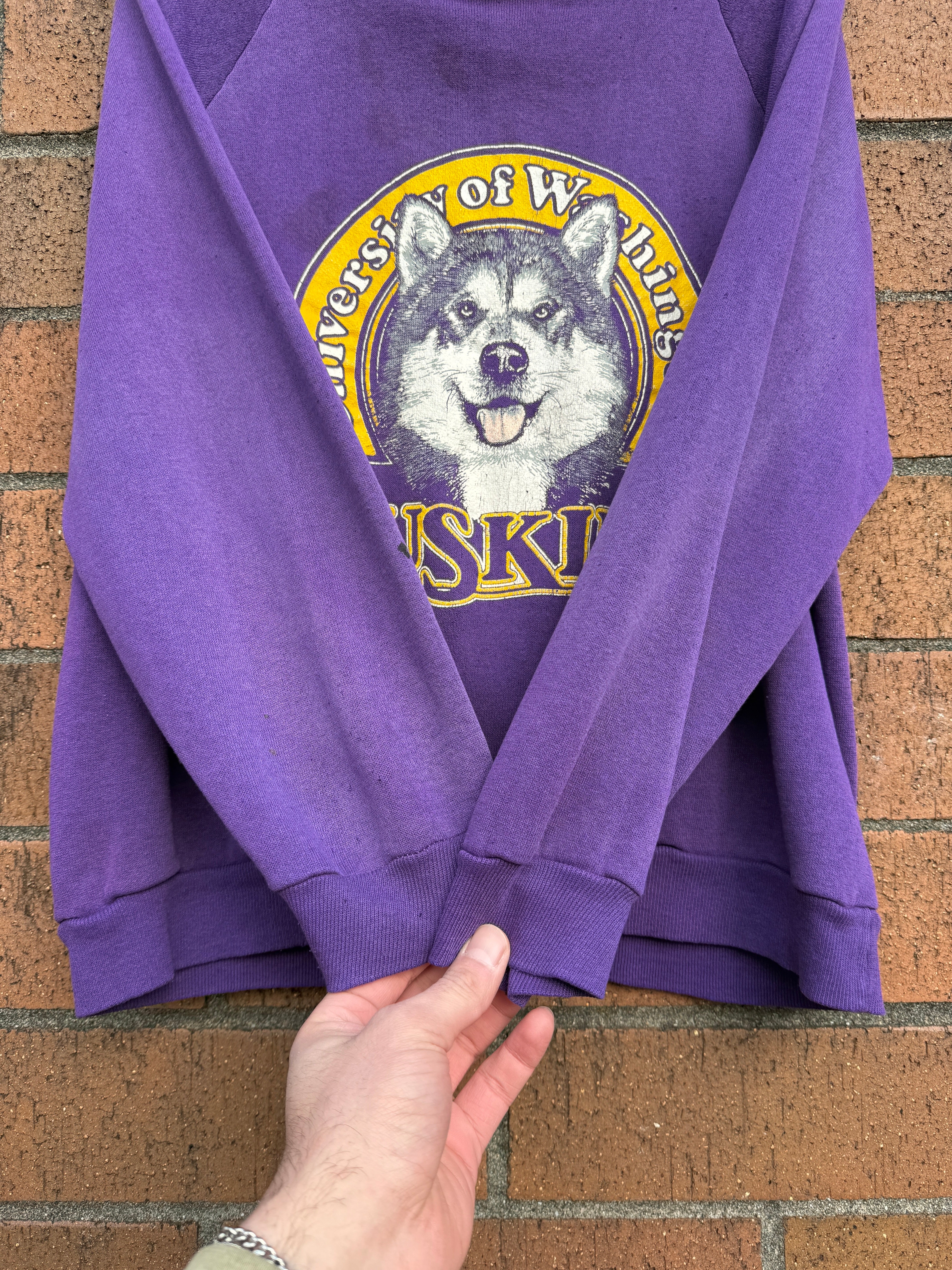 80s UW Huskies Super Shirts Crewneck Sz L