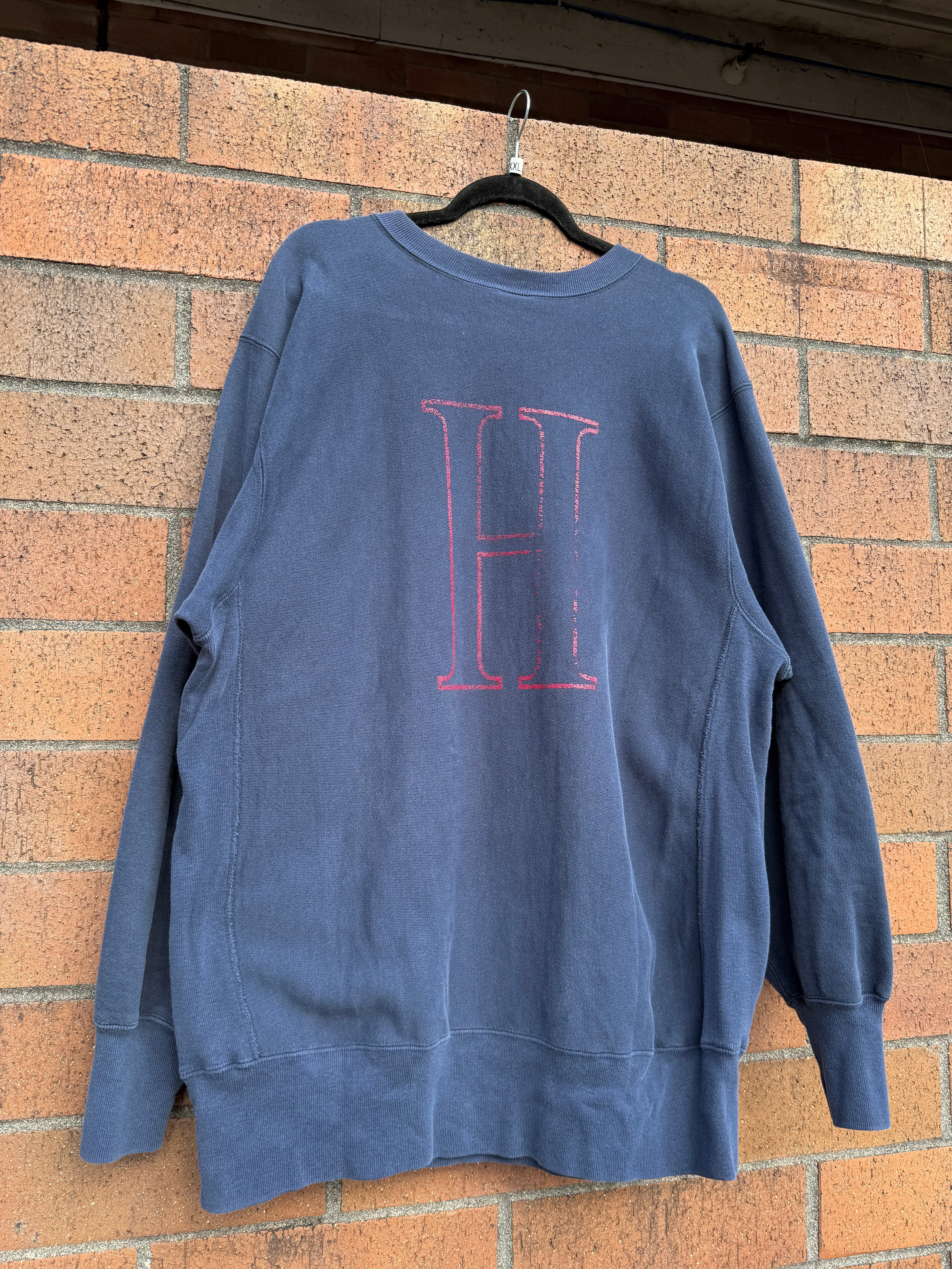 90s Harvard Navy Champion Reverse Weave Crewneck Sz XXL