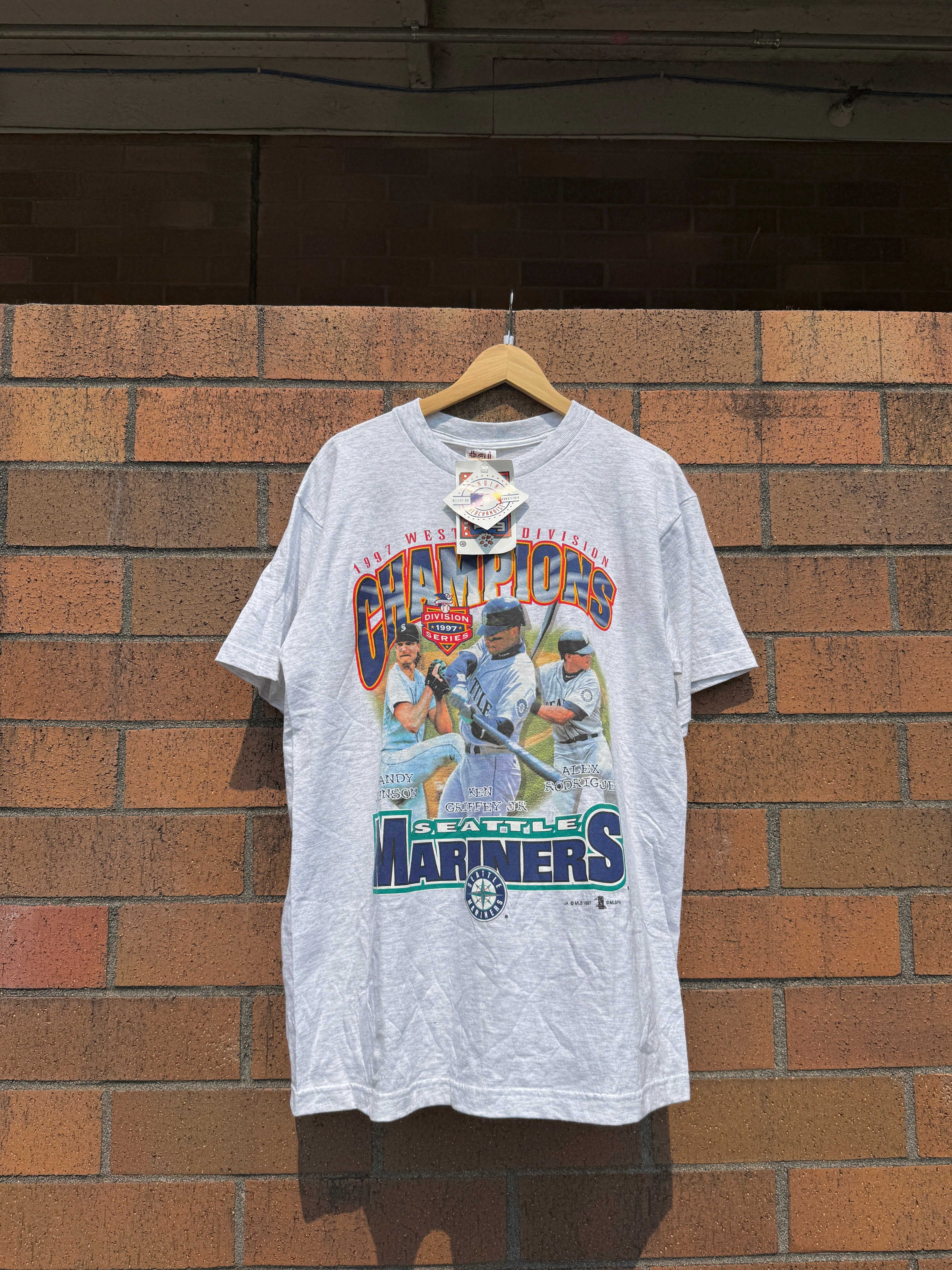 1997 Seattle Mariners AL West Champs Tee NWT Size L