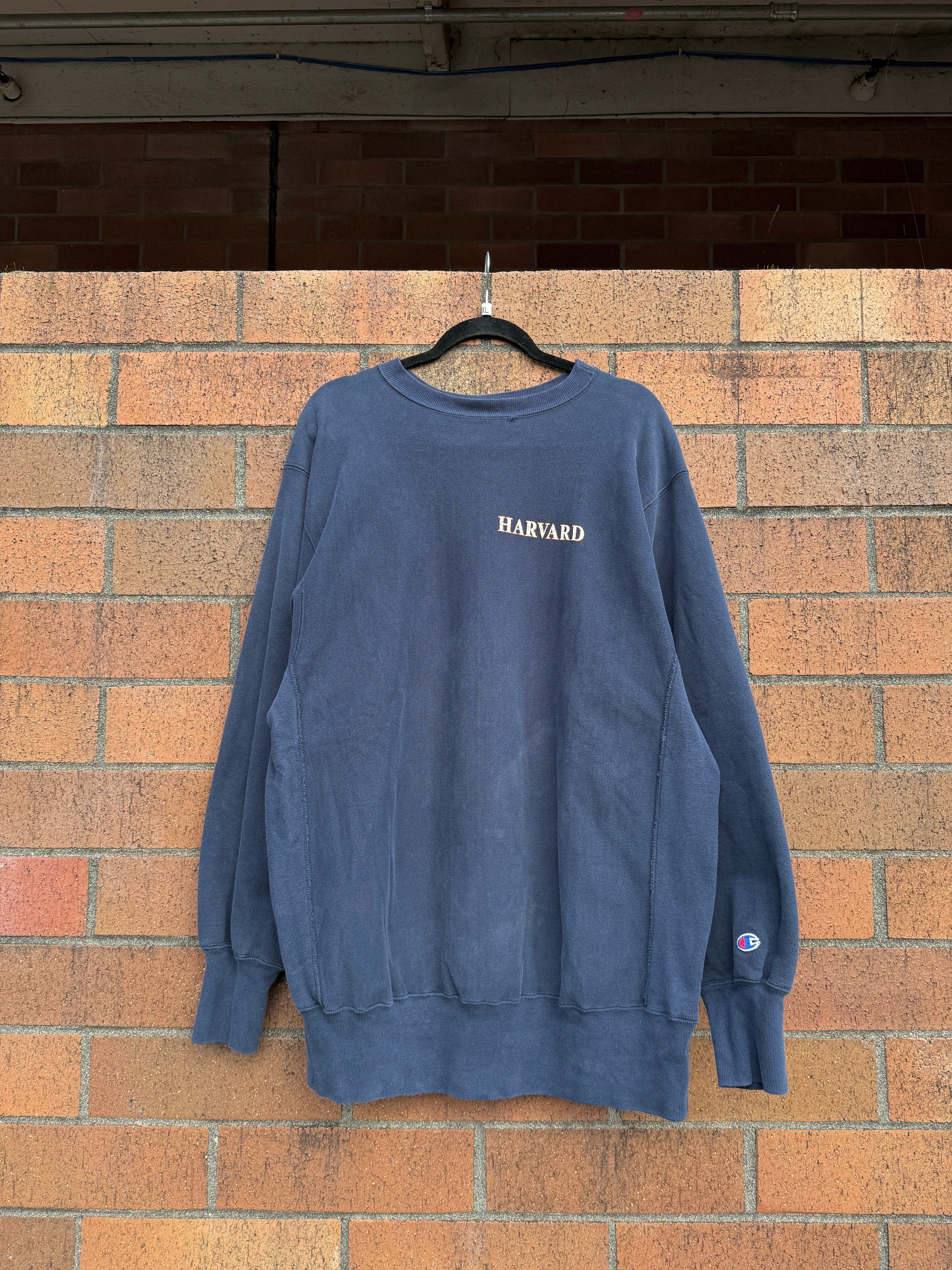 90s Harvard Navy Champion Reverse Weave Crewneck Sz XXL