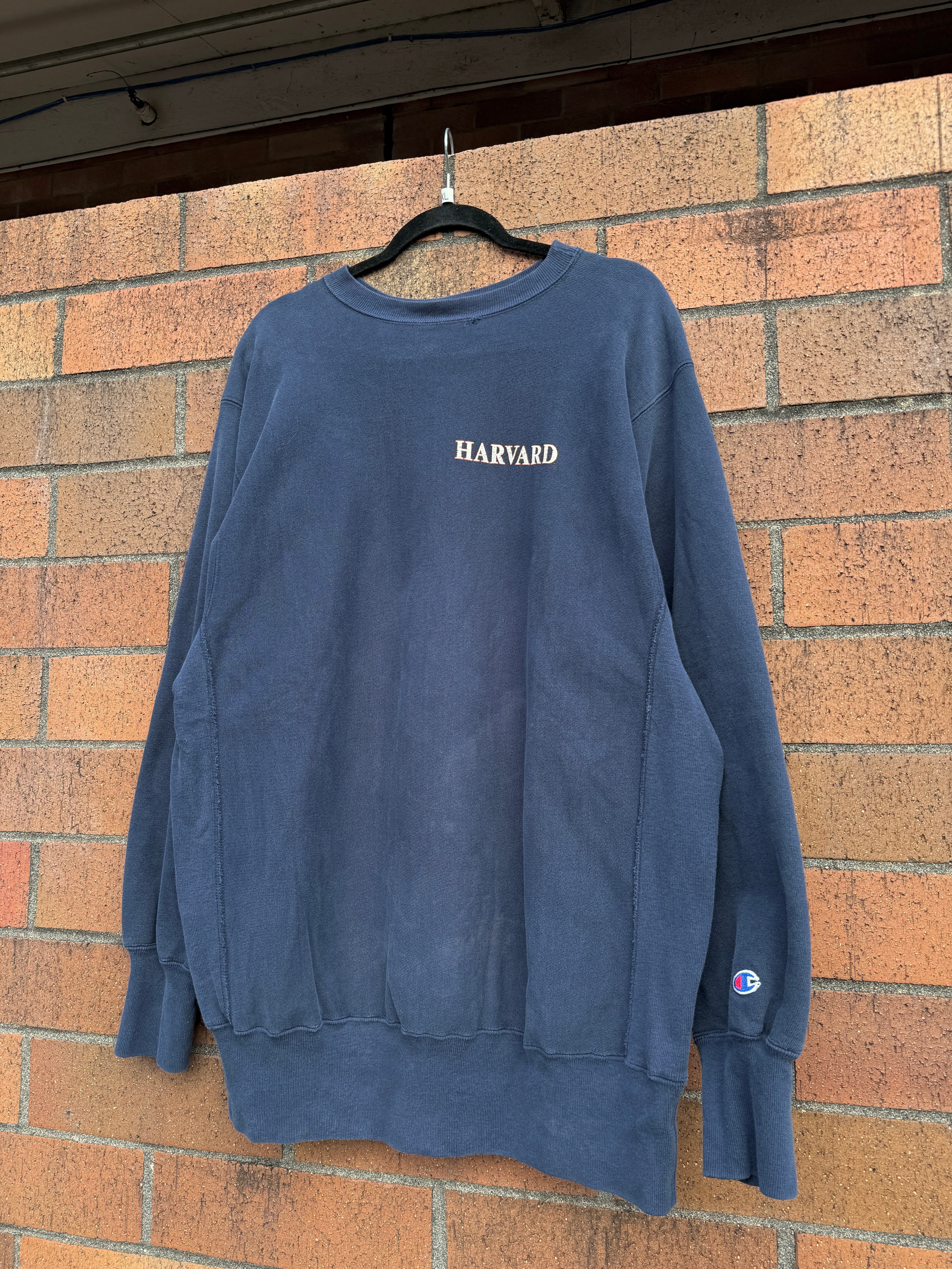 90s Harvard Navy Champion Reverse Weave Crewneck Sz XXL