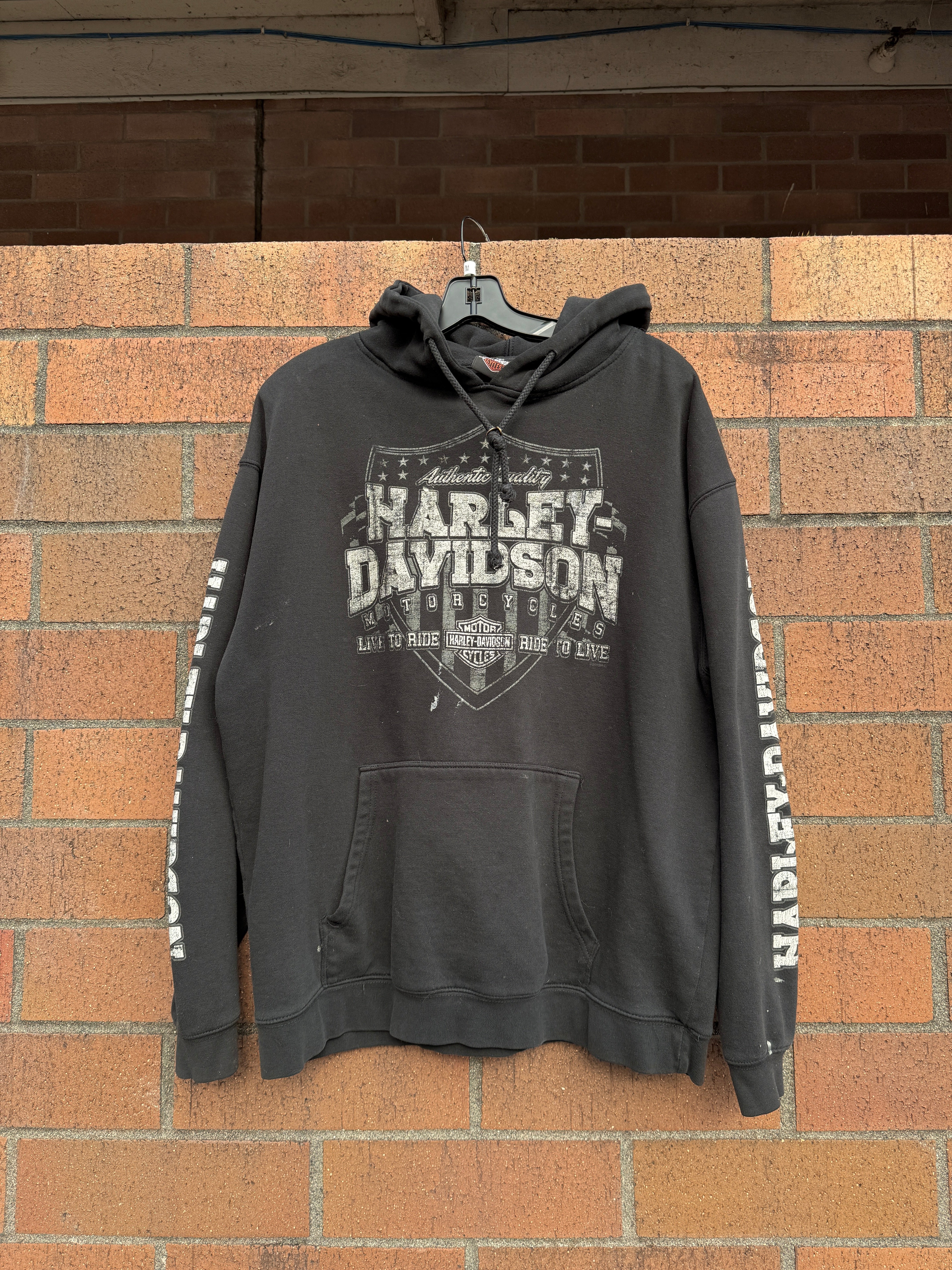 2013 Harley Davidson Olympia Black Hoodie Sz M