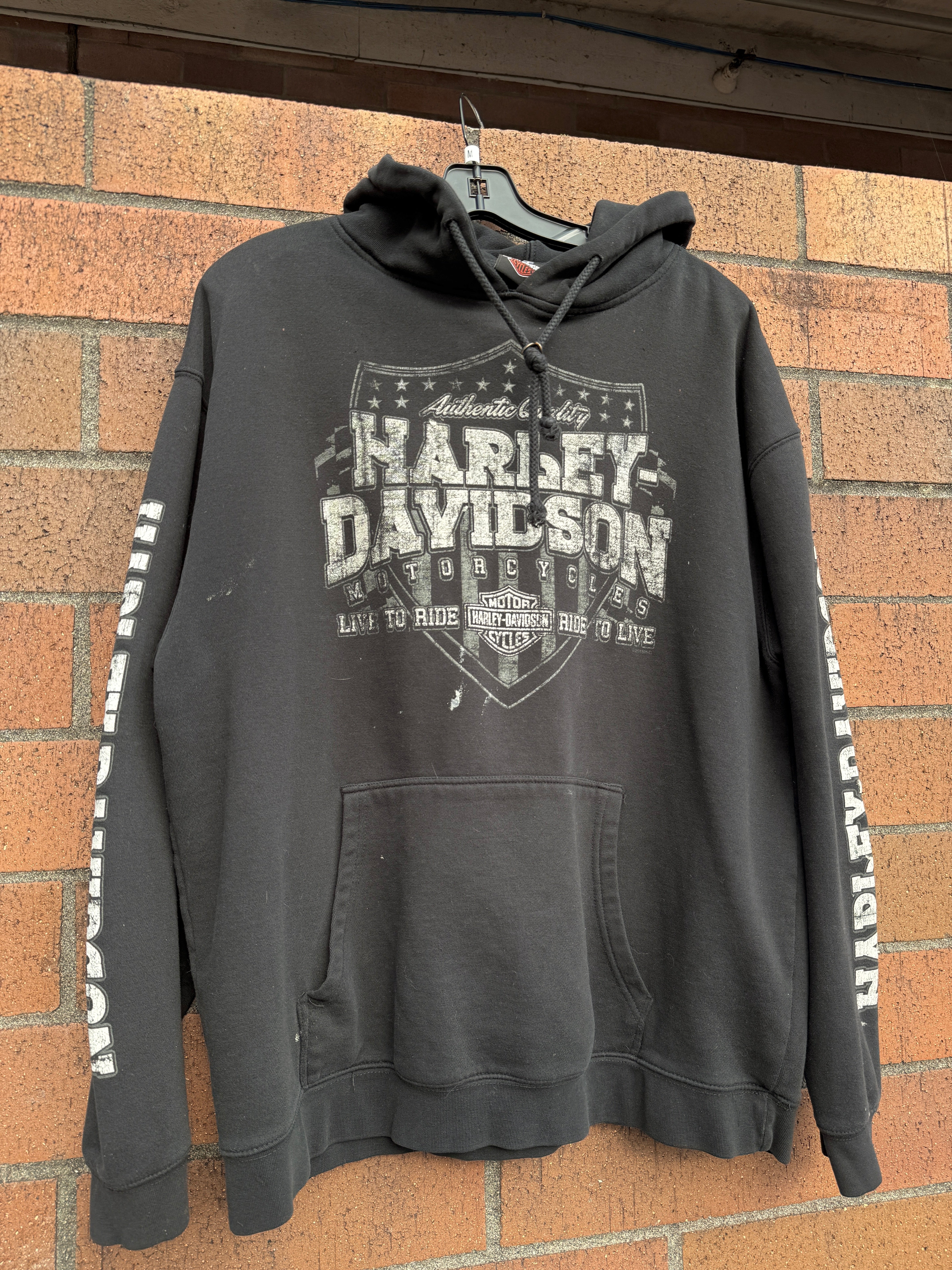 2013 Harley Davidson Olympia Black Hoodie Sz M