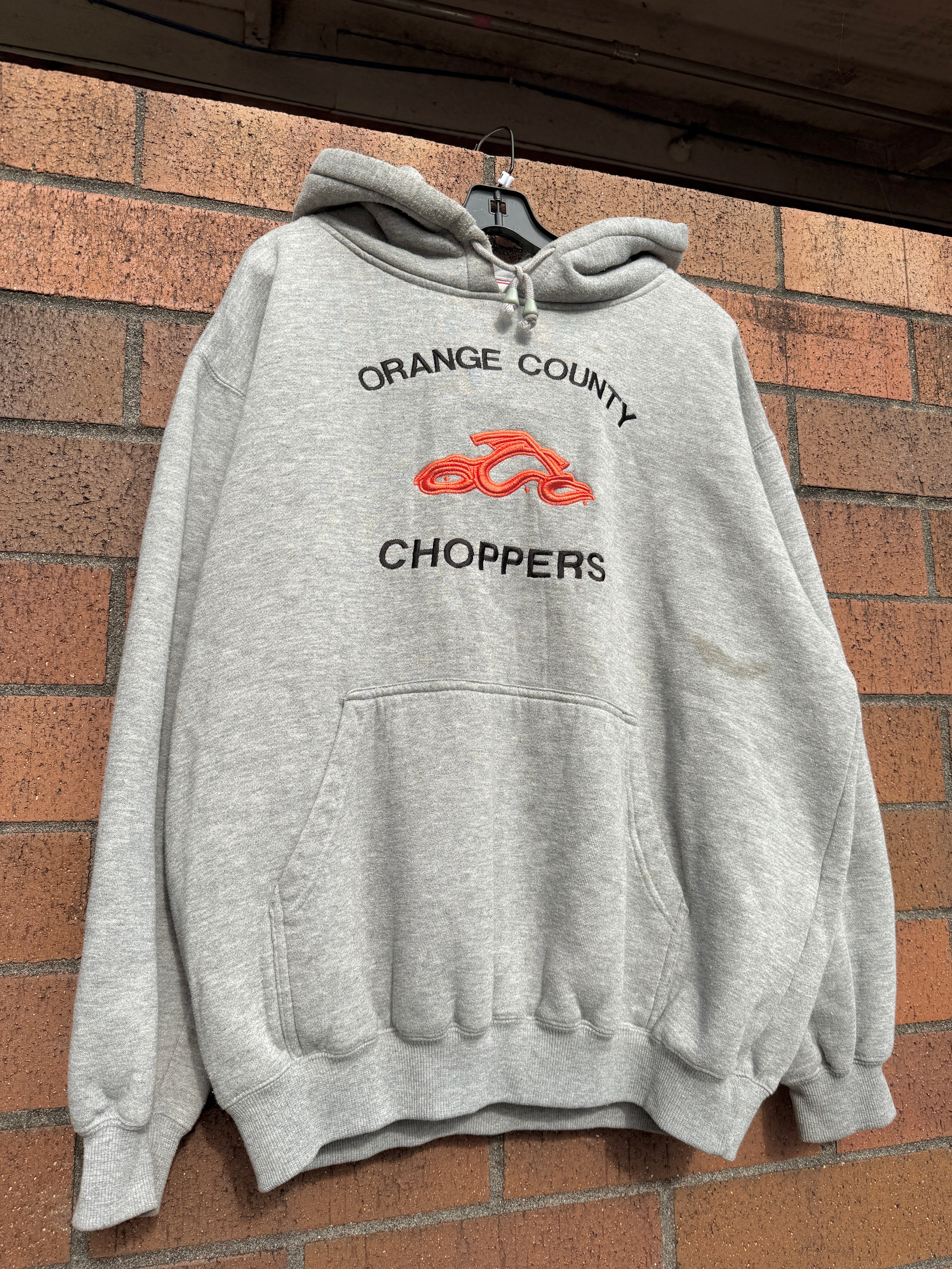 Y2K Orange County Choppers Grey / Orange Hoodie Sz M