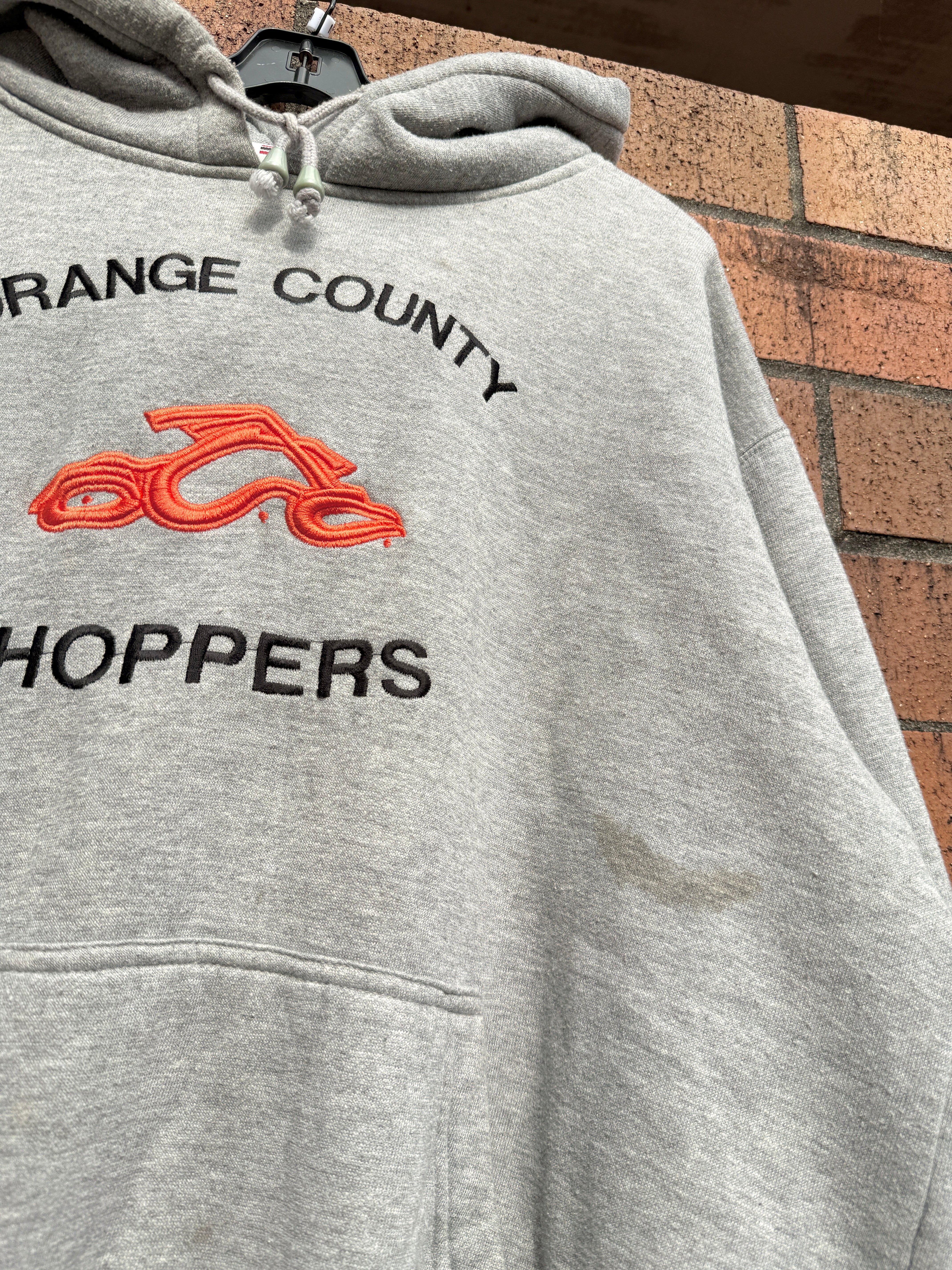 Y2K Orange County Choppers Grey / Orange Hoodie Sz M