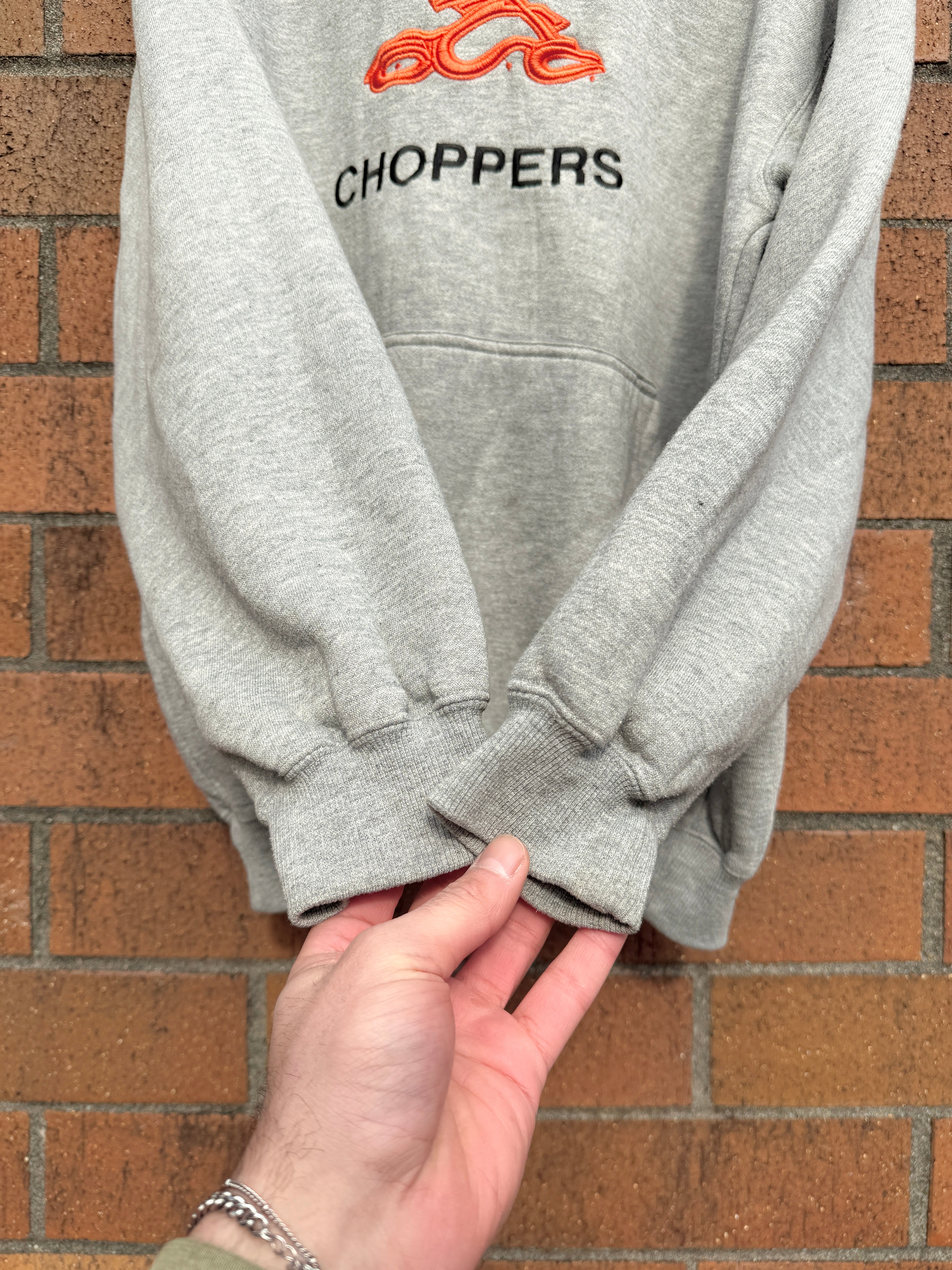 Y2K Orange County Choppers Grey / Orange Hoodie Sz M