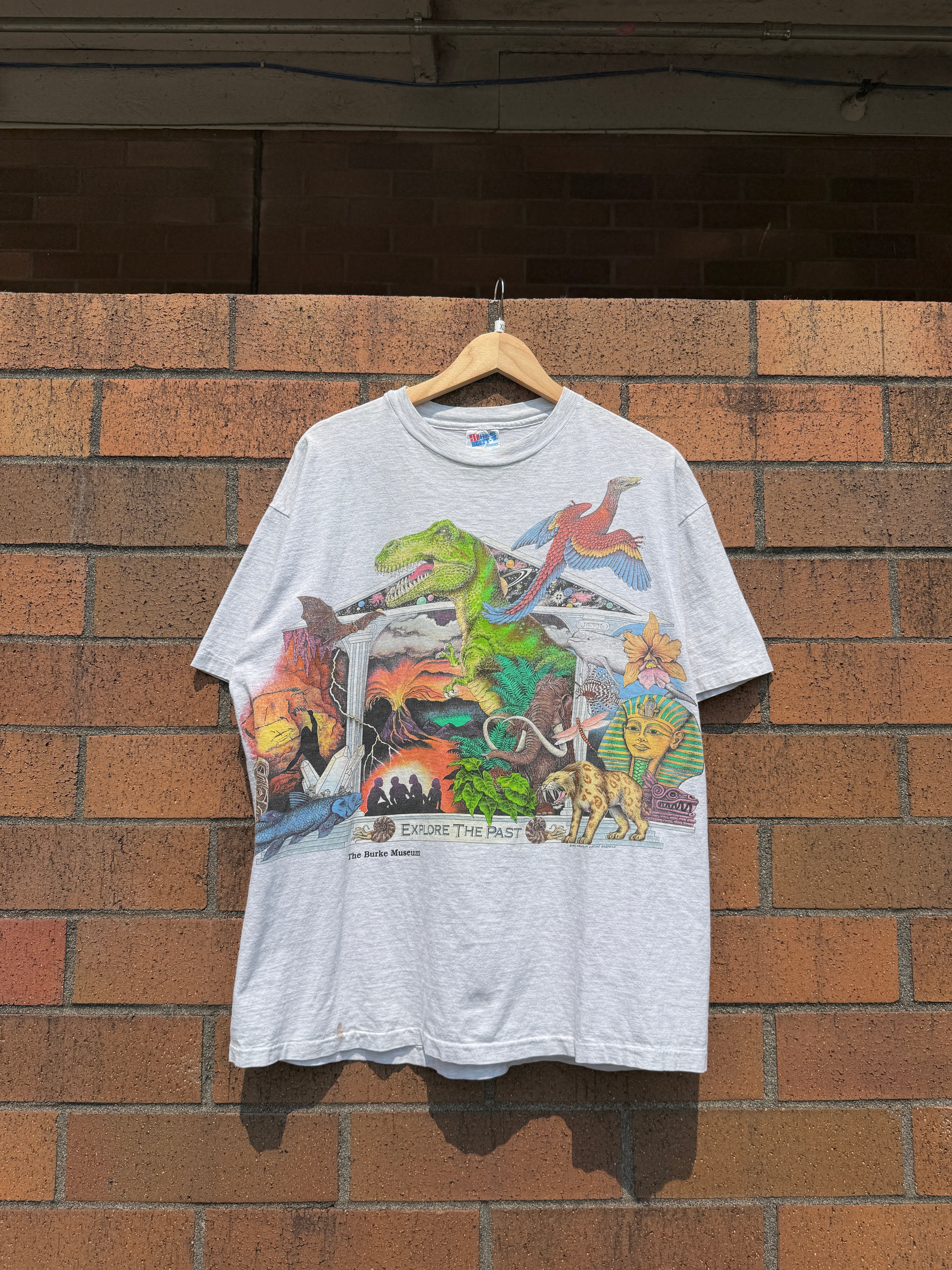 90s Burke Museum Explore the Past AOP Tee Size XL