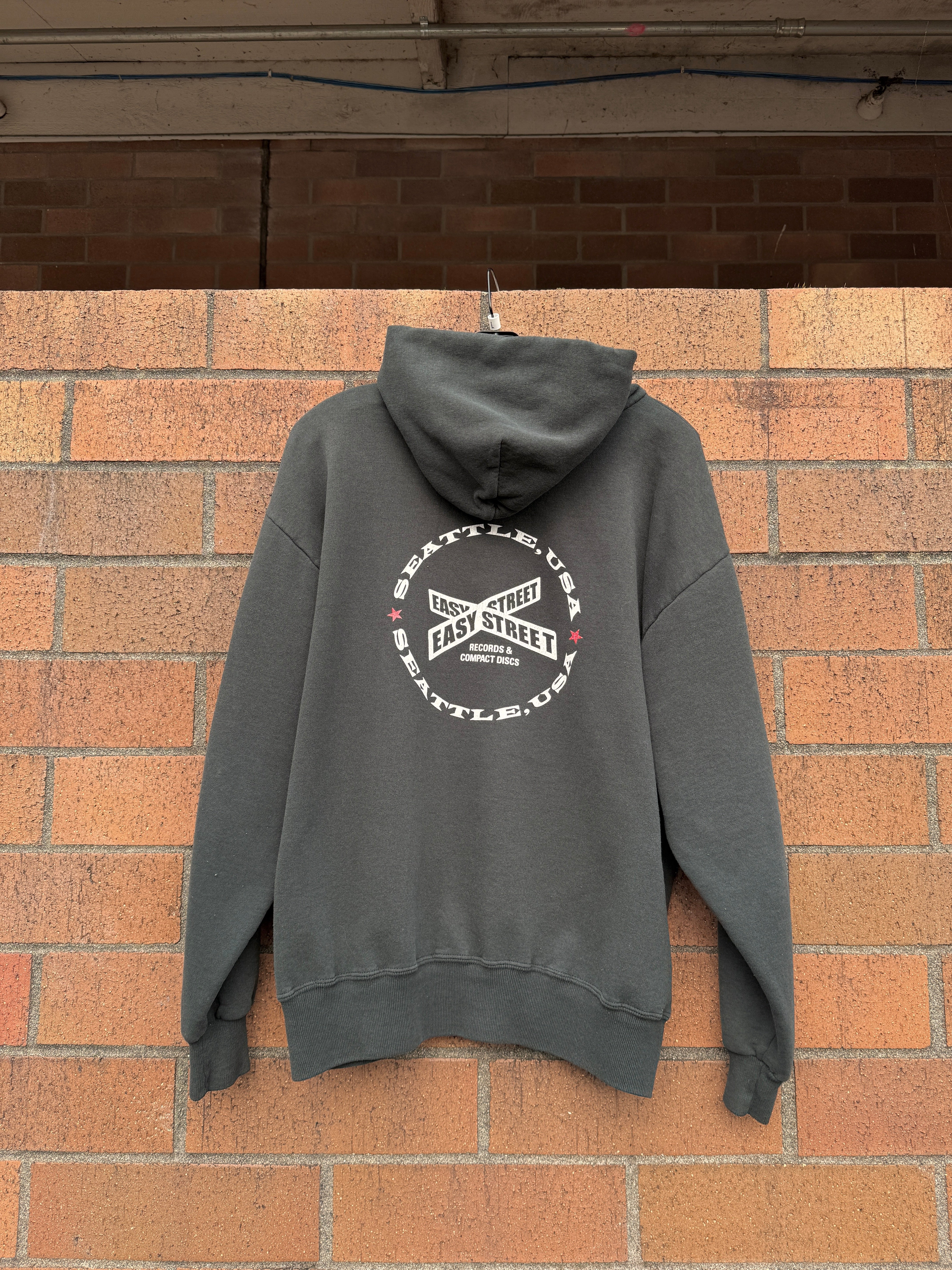 90s Seattle Easy Street Records Hoodie Sz L