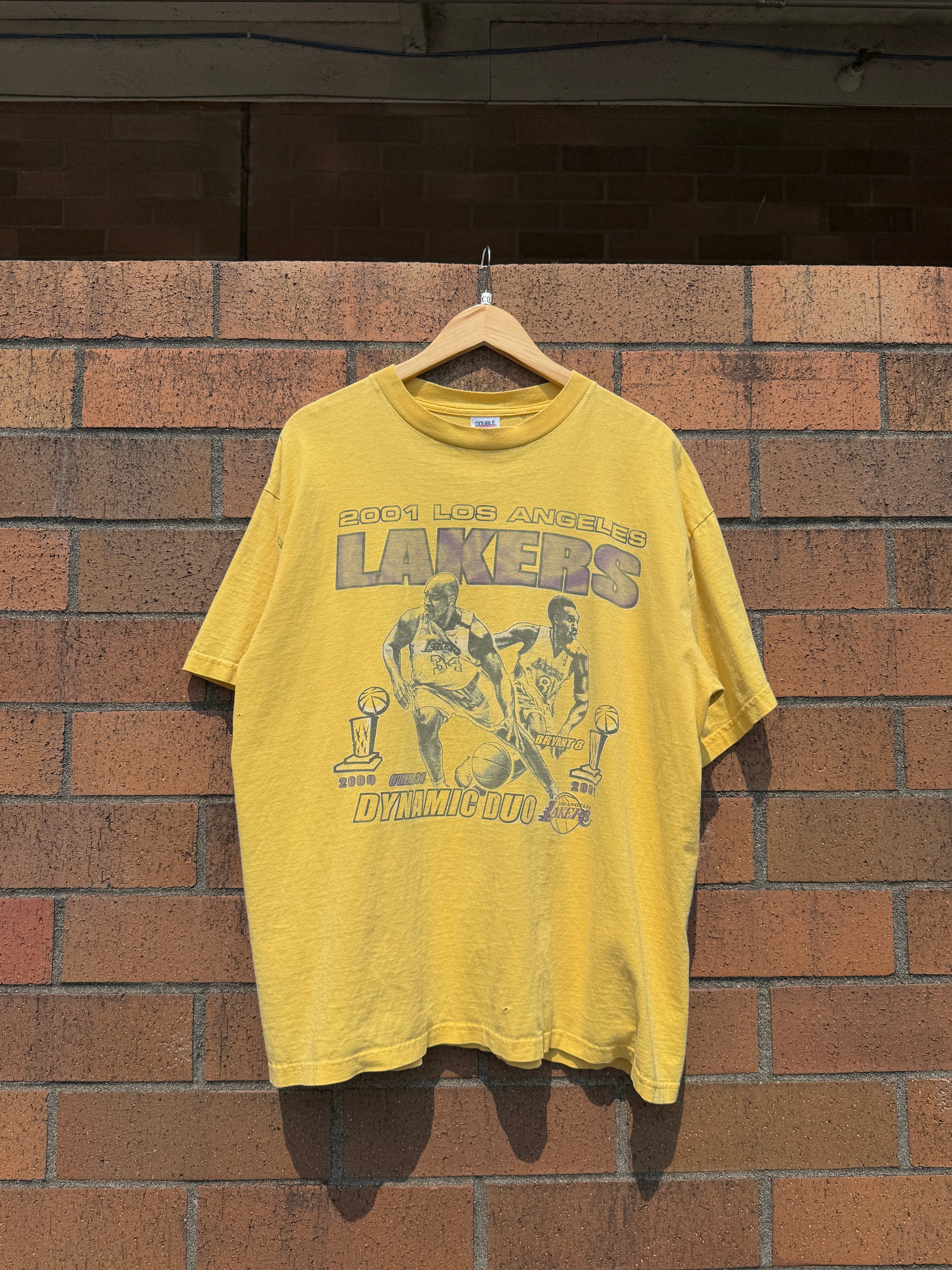 2001 Los Angeles Lakers Dynamic Duo NBA Finals Tee Size XXL