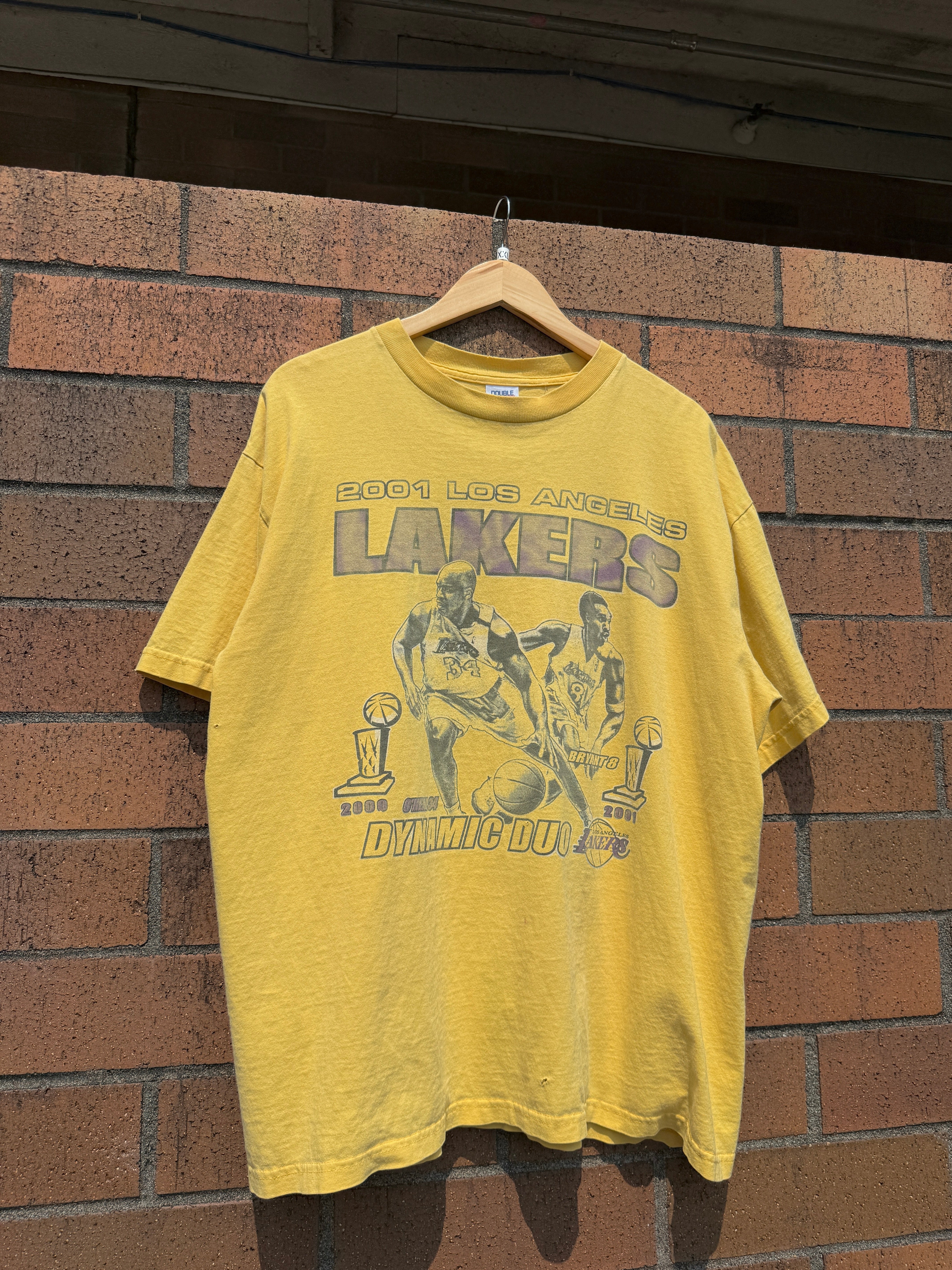 2001 Los Angeles Lakers Dynamic Duo NBA Finals Tee Size XXL