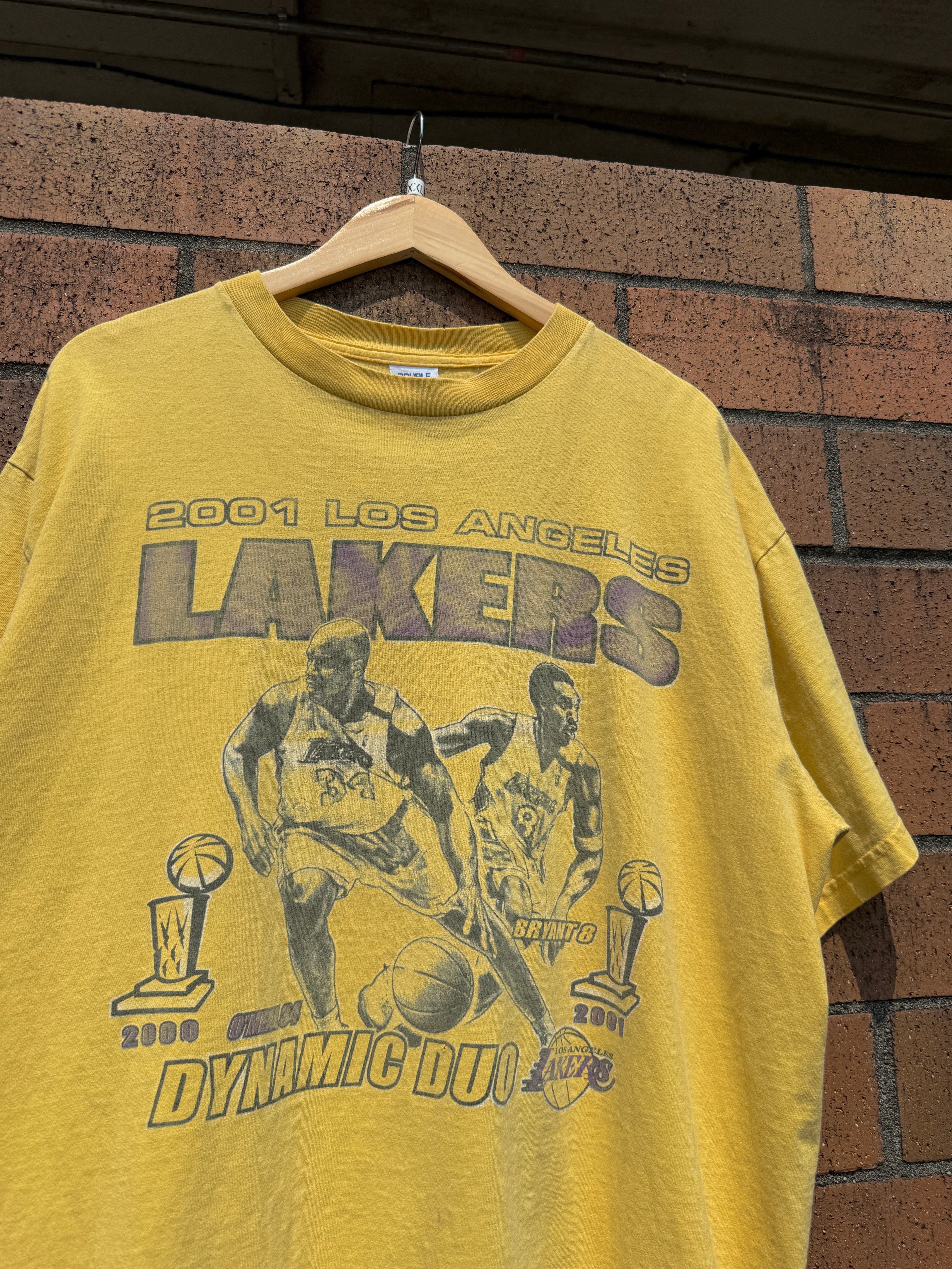 2001 Los Angeles Lakers Dynamic Duo NBA Finals Tee Size XXL