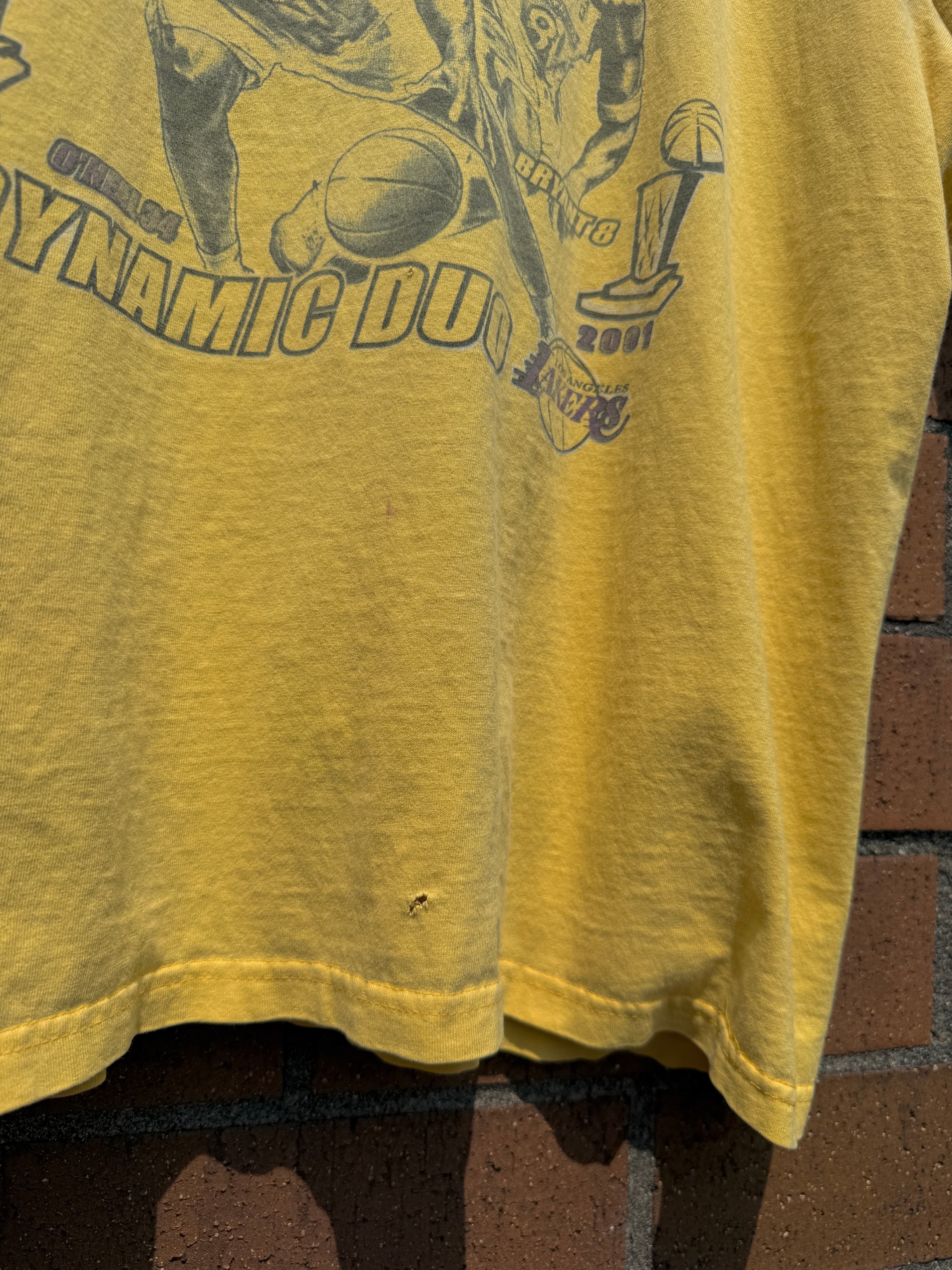 2001 Los Angeles Lakers Dynamic Duo NBA Finals Tee Size XXL
