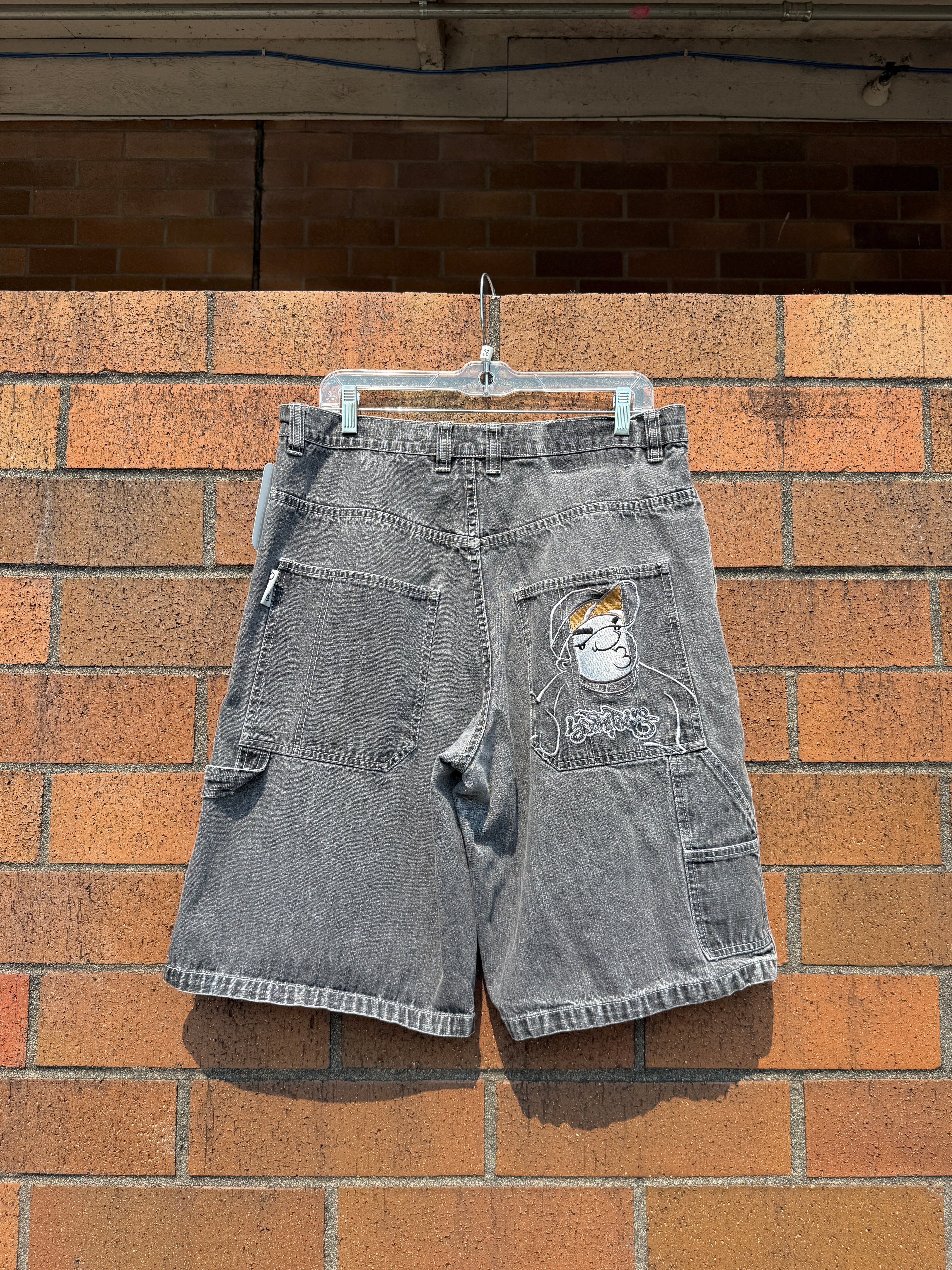 Y2K Southpole Big Boy Black Denim Jorts Size 36