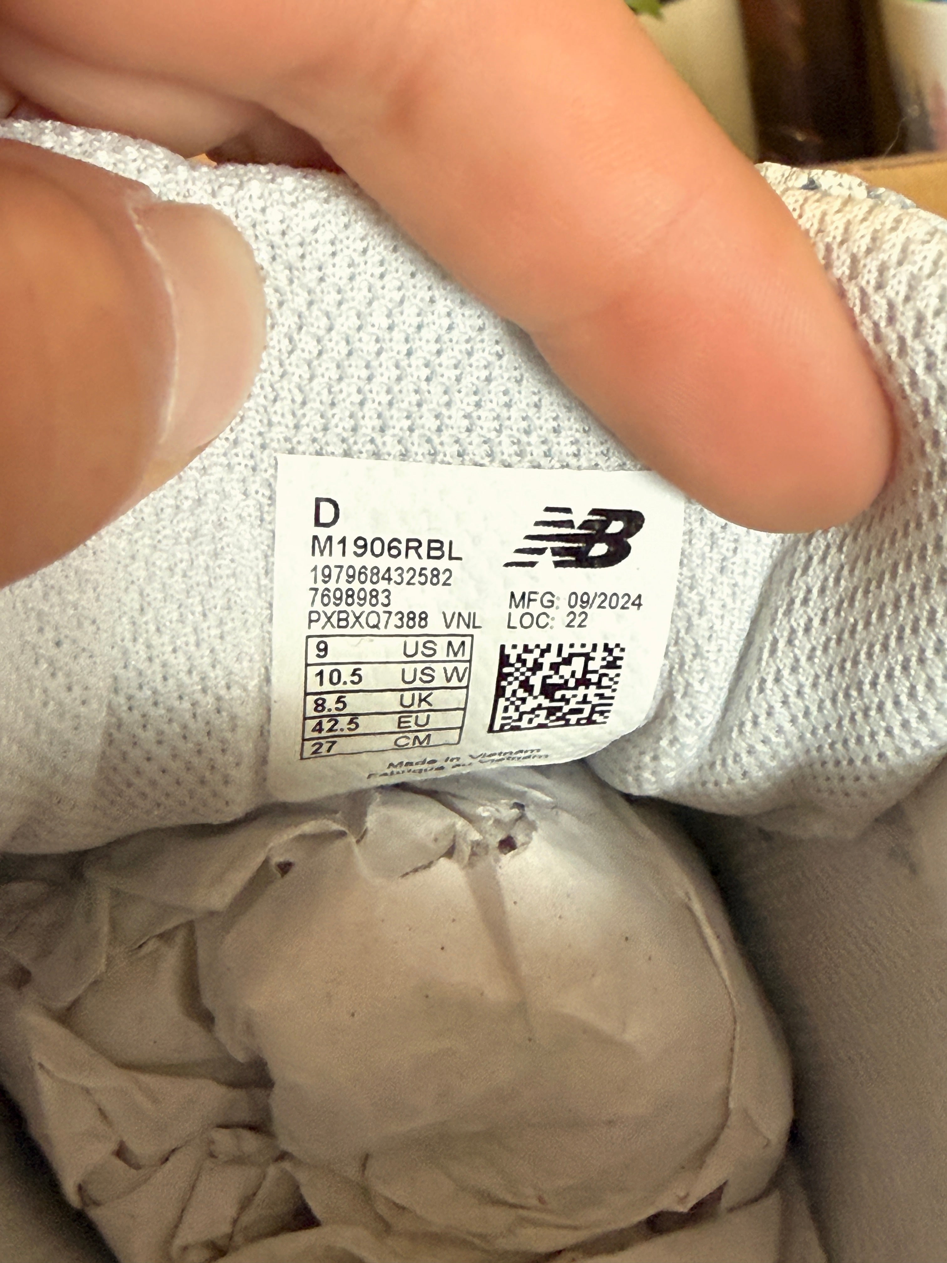 New Balance 1906R Blue Chrome Size 9