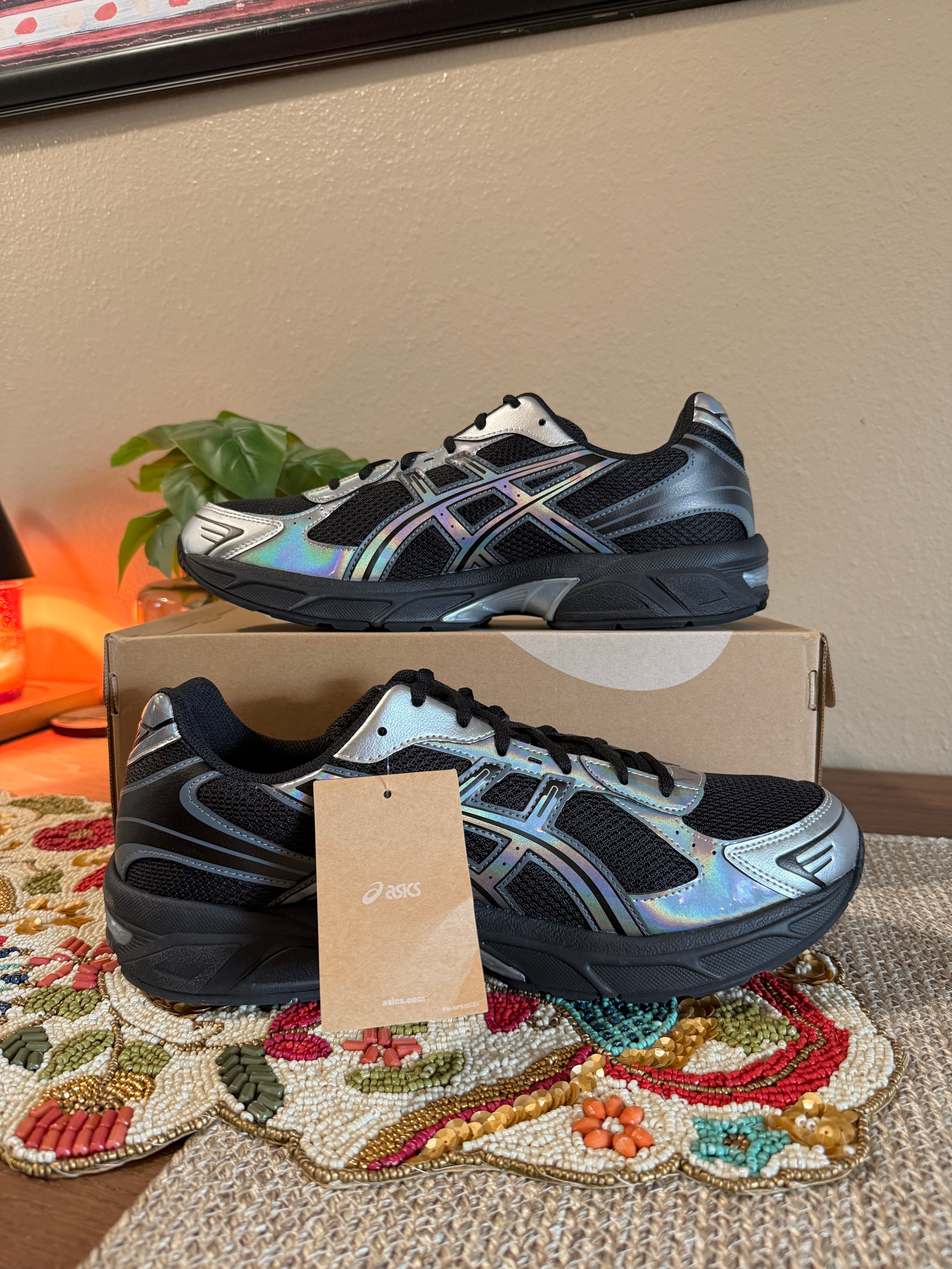 Asics Gel-1130 Black / Pure Silver Size 13