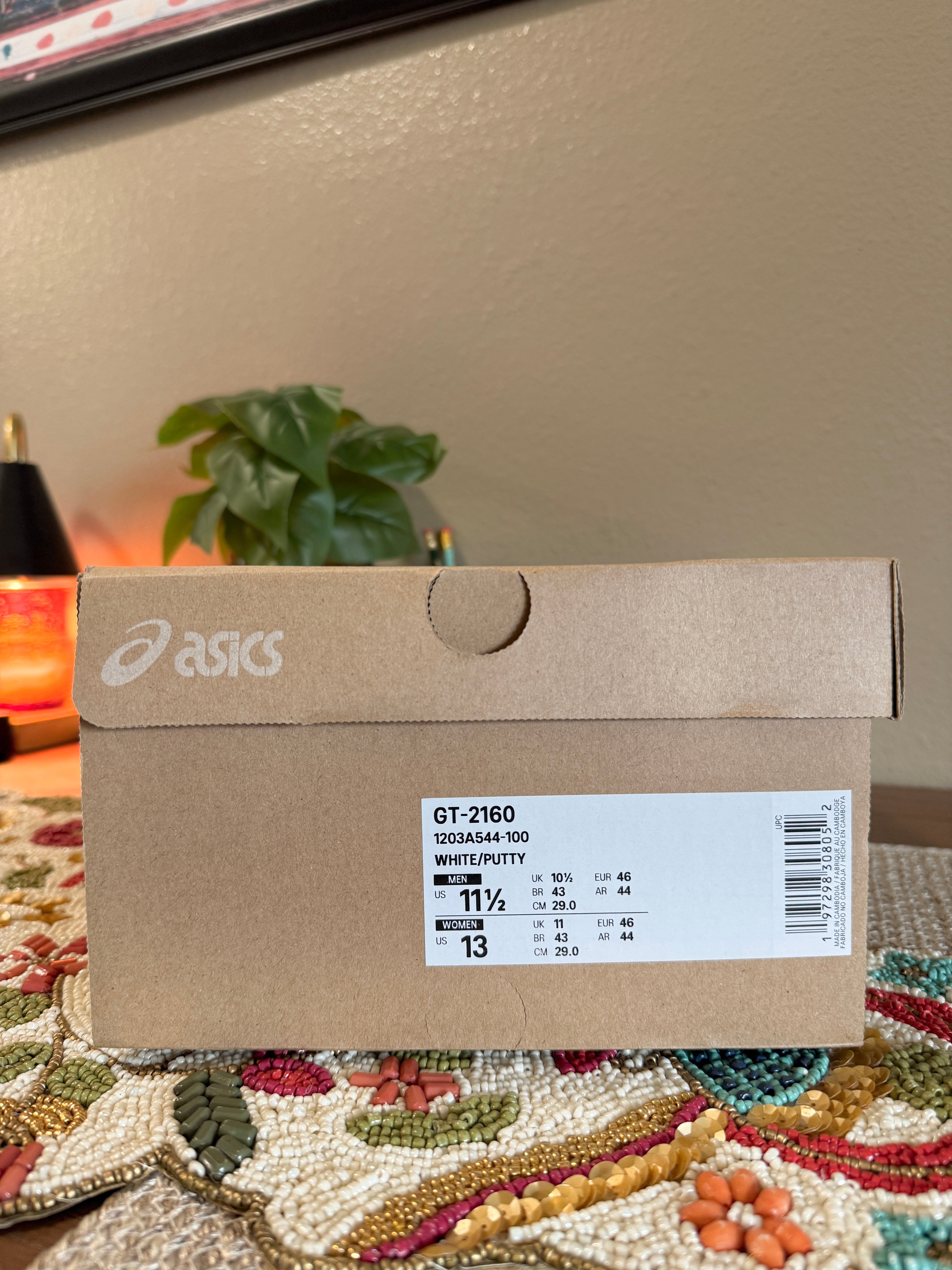 Asics GT-2160 White / Putty Size 11.5
