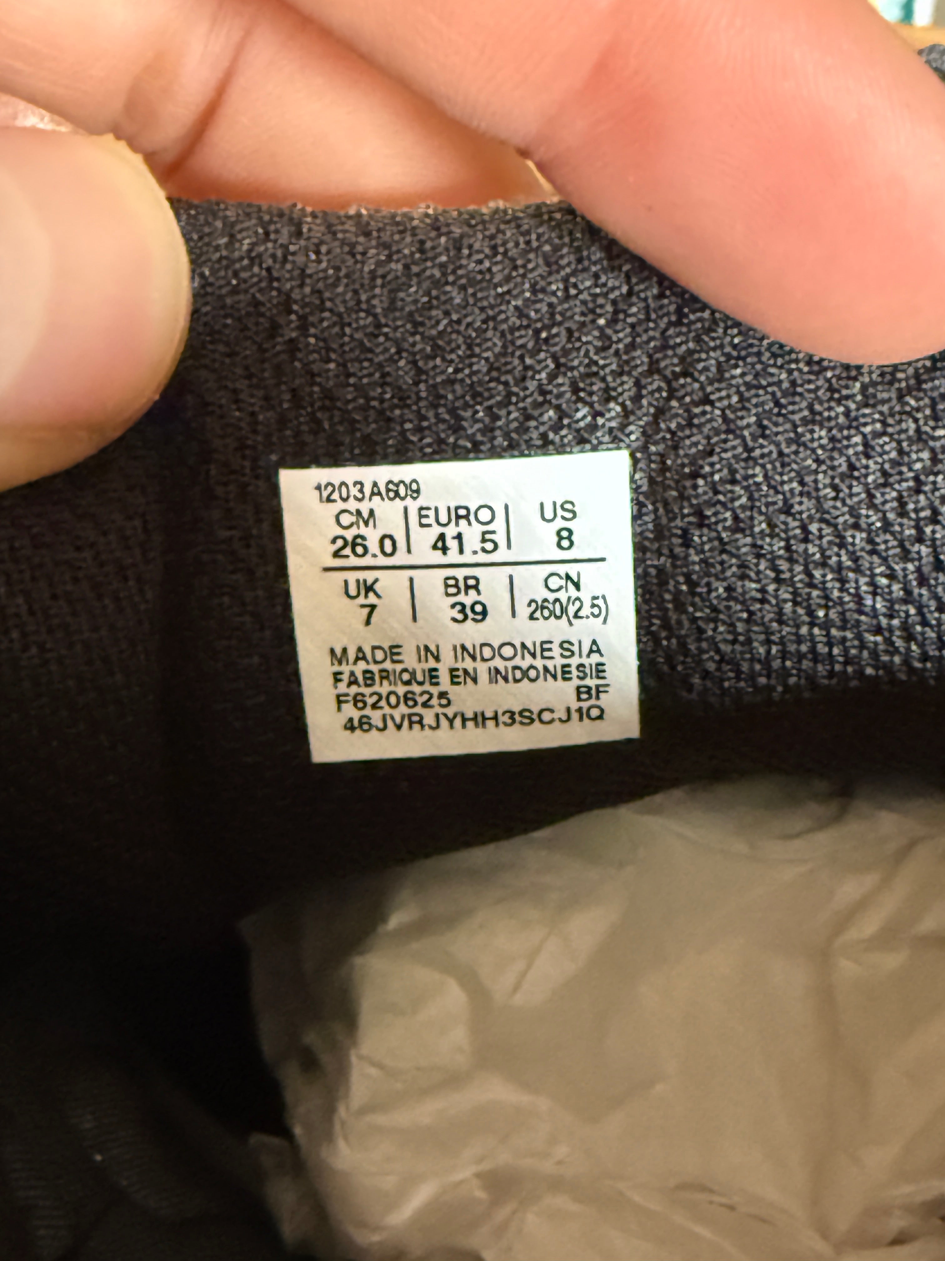 Asics Gel-1130 Steel Grey / Black Size 8