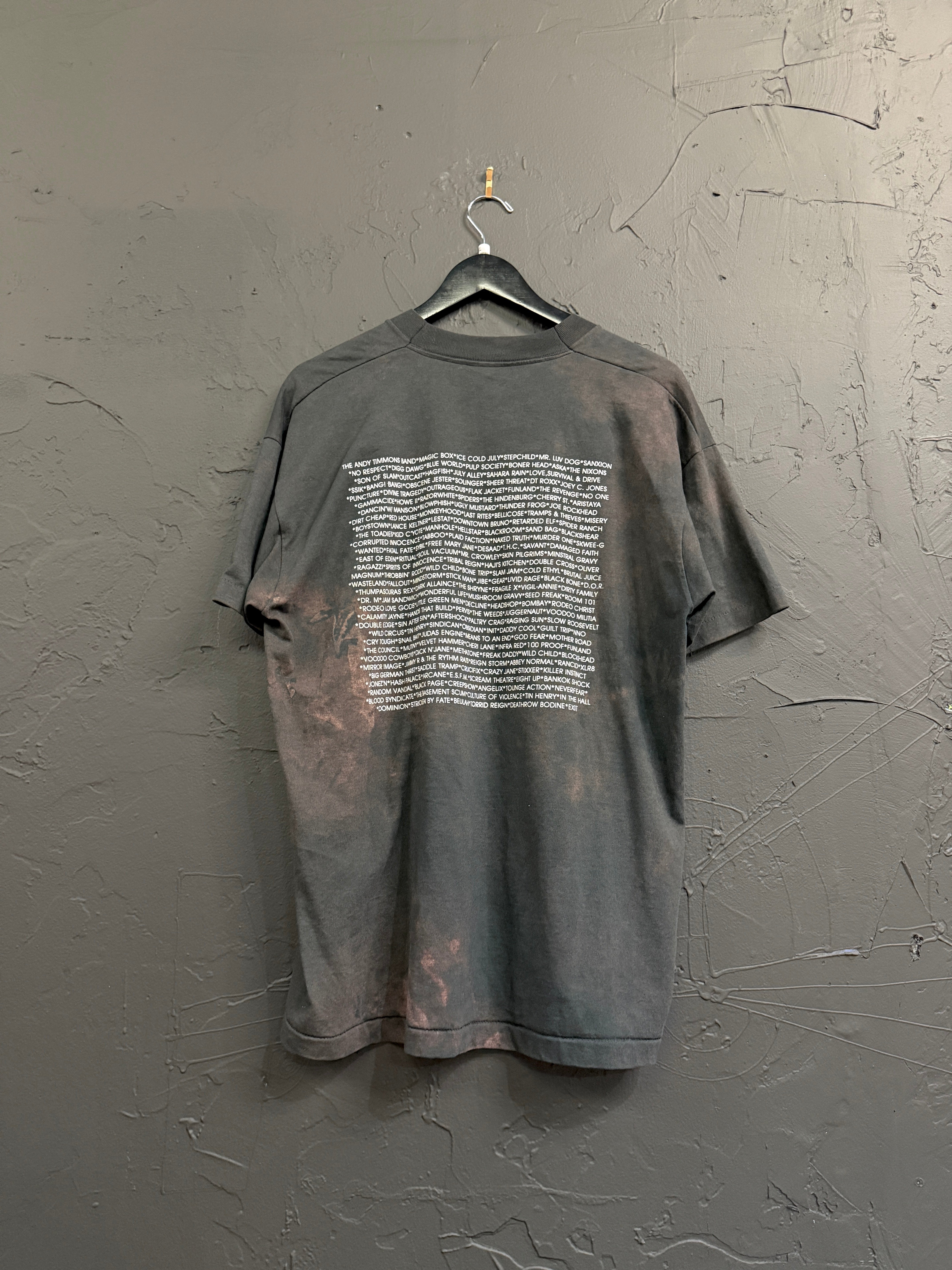 1995 The Basement Dallas Metal Venue Tee Sz XL