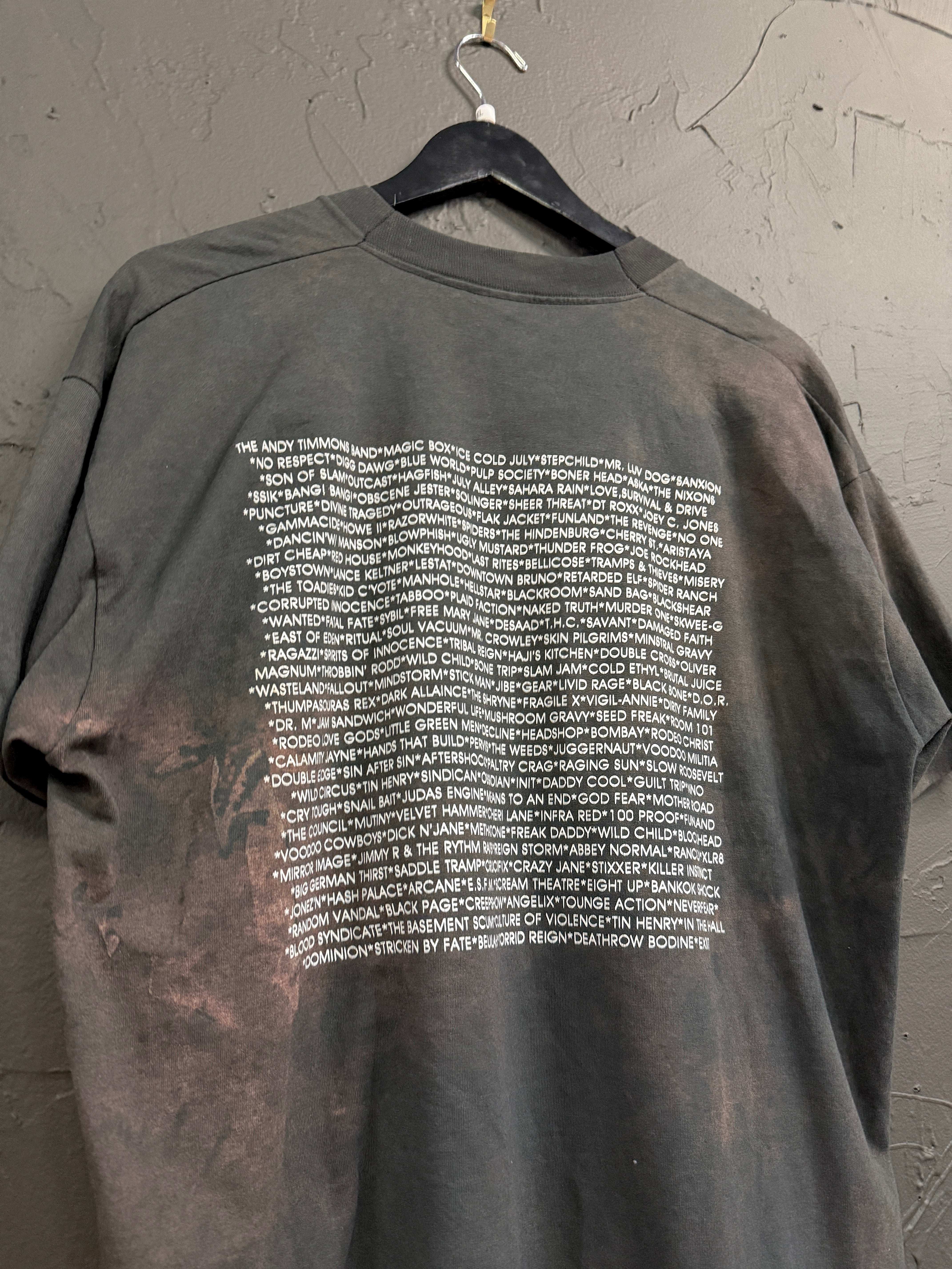 1995 The Basement Dallas Metal Venue Tee Sz XL