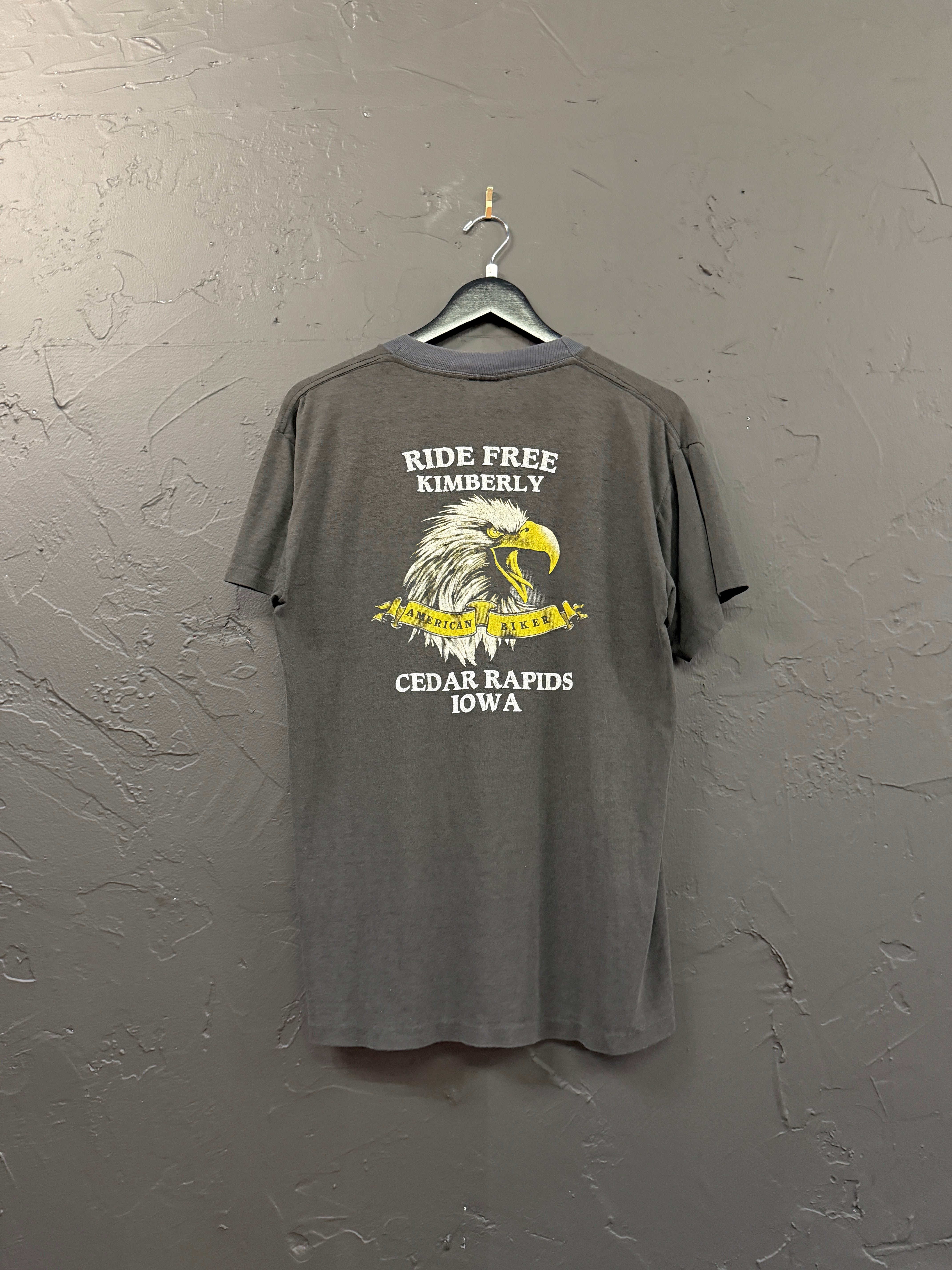 1989 3D Emblem Cedar Rapids Iowa Tee Sz L