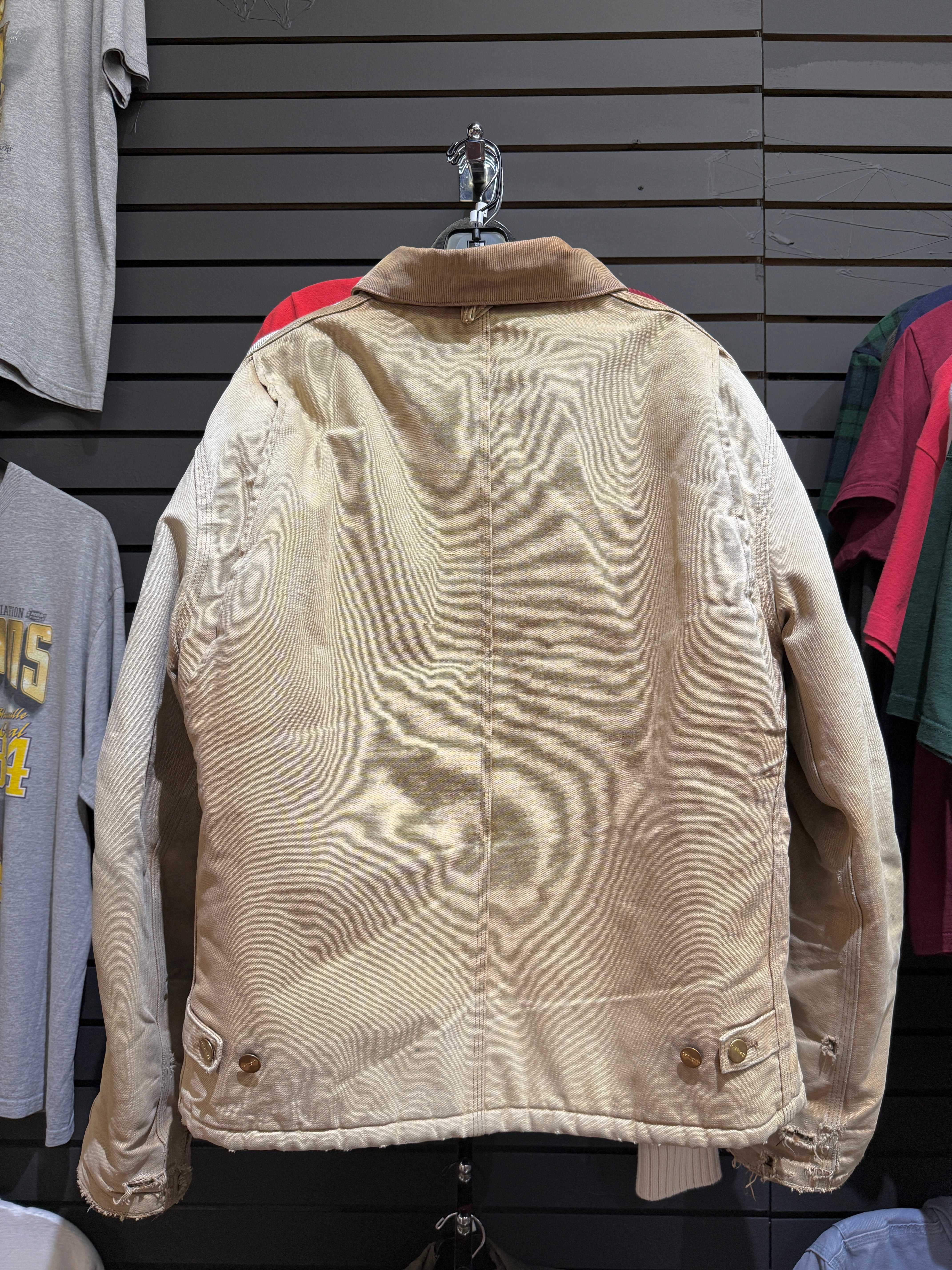 Y2K Carhartt Faded Tan Quilted Lined Arctic Jacket Sz L