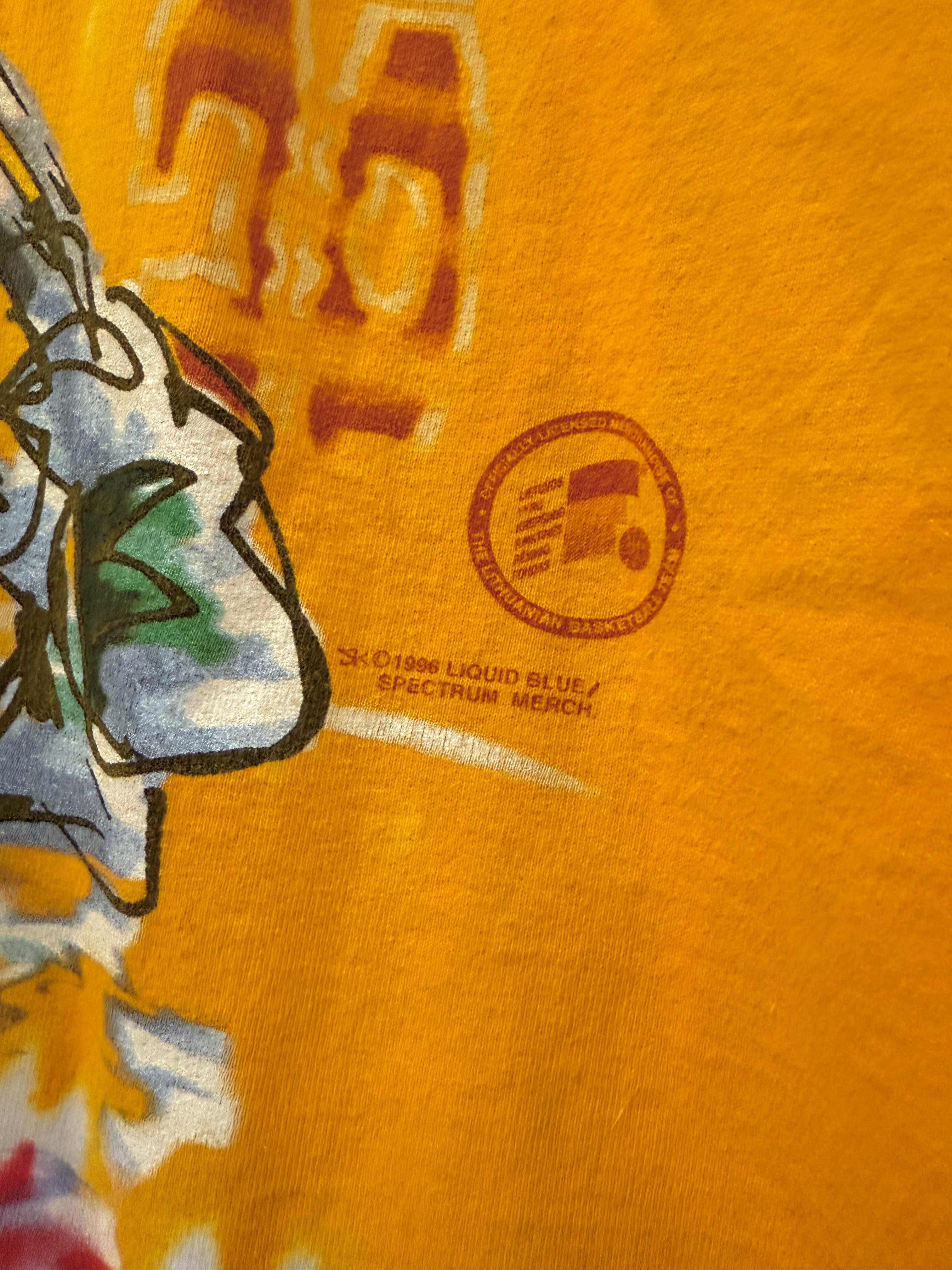 1996 Liquid Blue Grateful Dead Lithuania Team Tie Dye Tee Sz XL