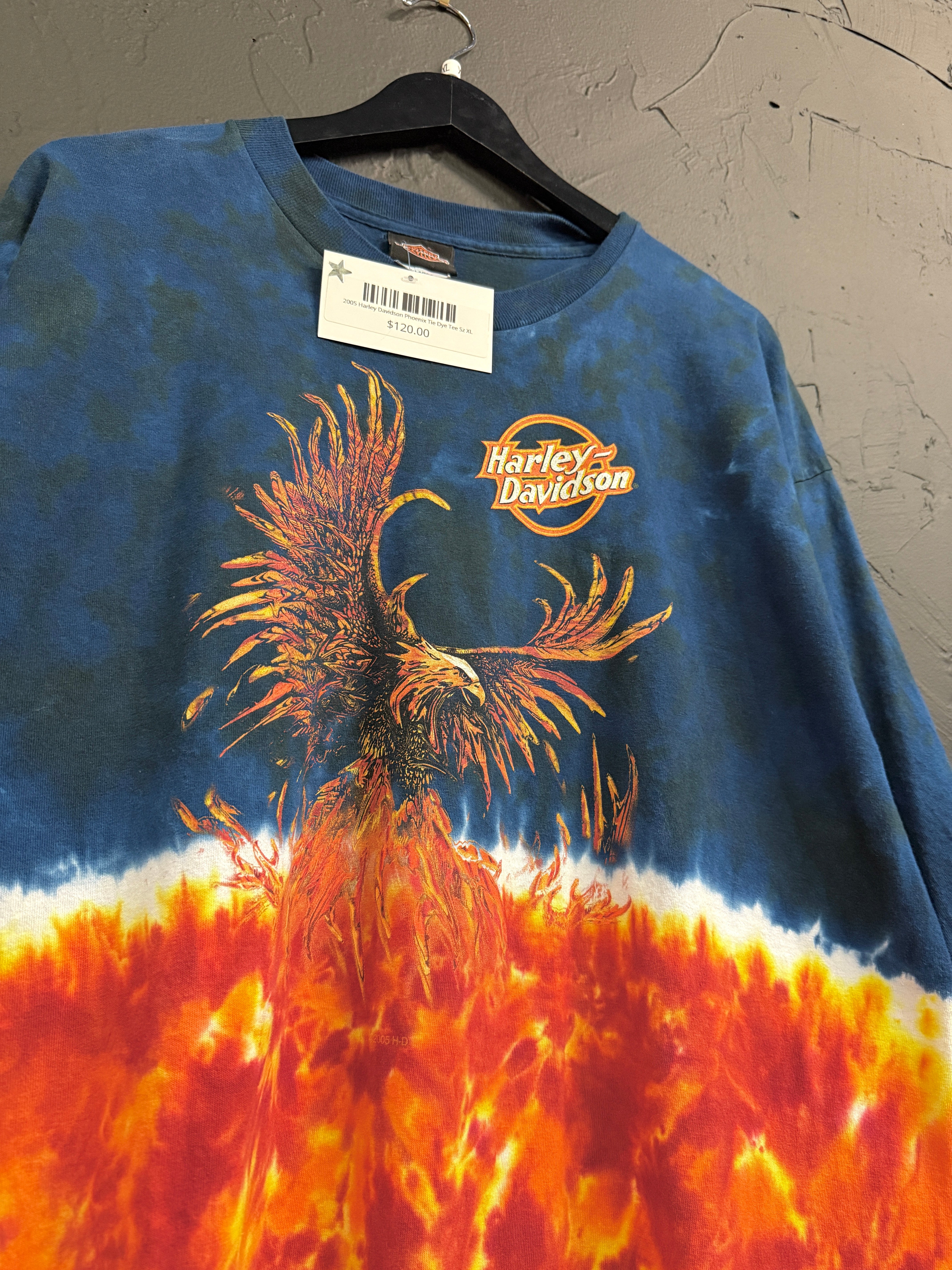 2005 Harley Davidson Phoenix Tie Dye Tee Sz XL