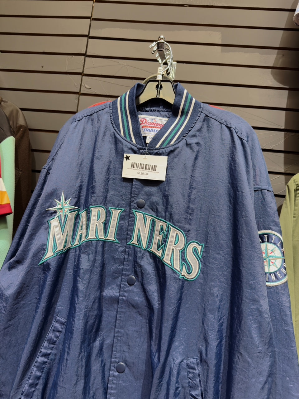 90s Seattle Mariners Starter Diamond Collection Jacket Sz XXL