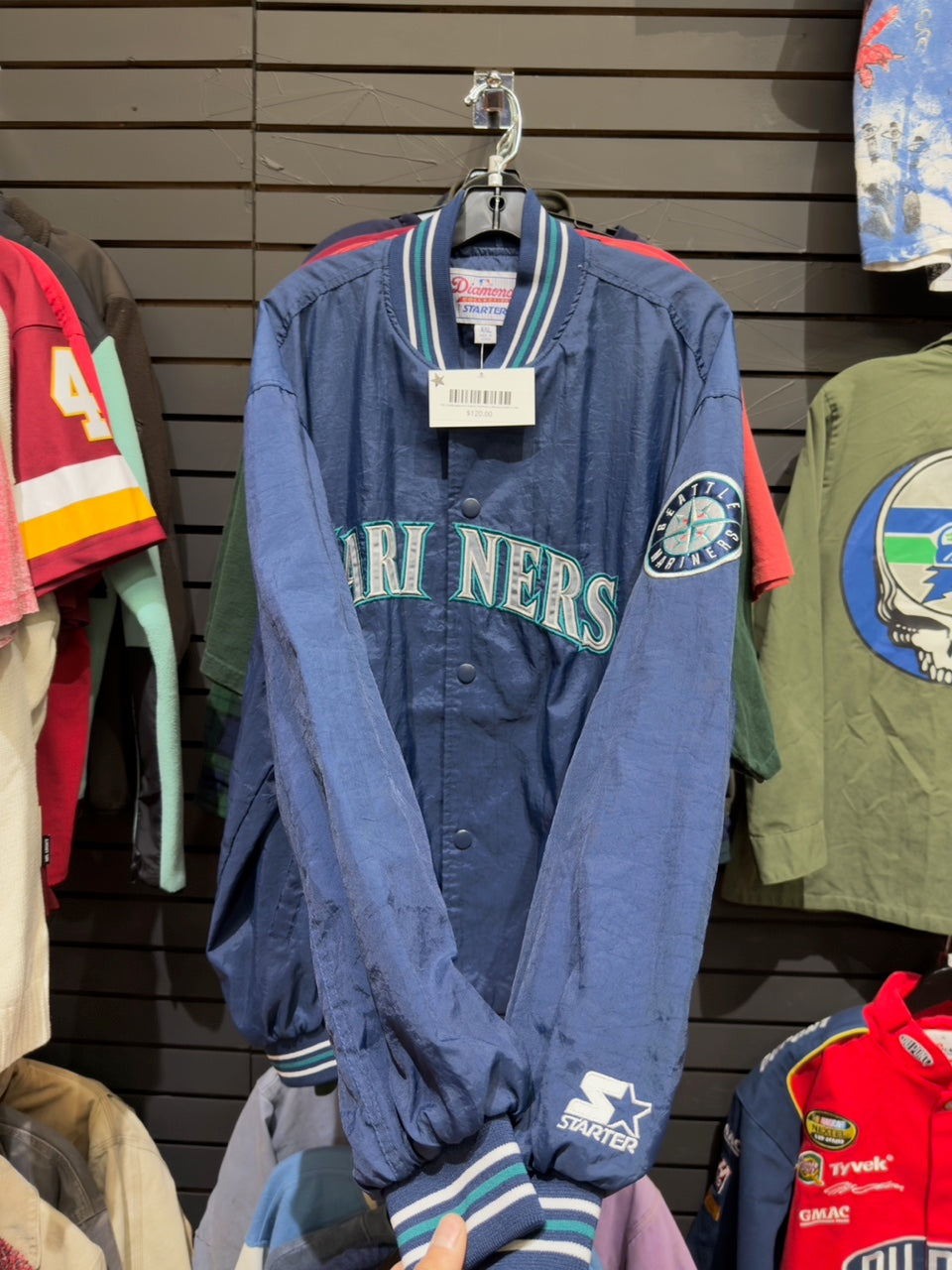 90s Seattle Mariners Starter Diamond Collection Jacket Sz XXL