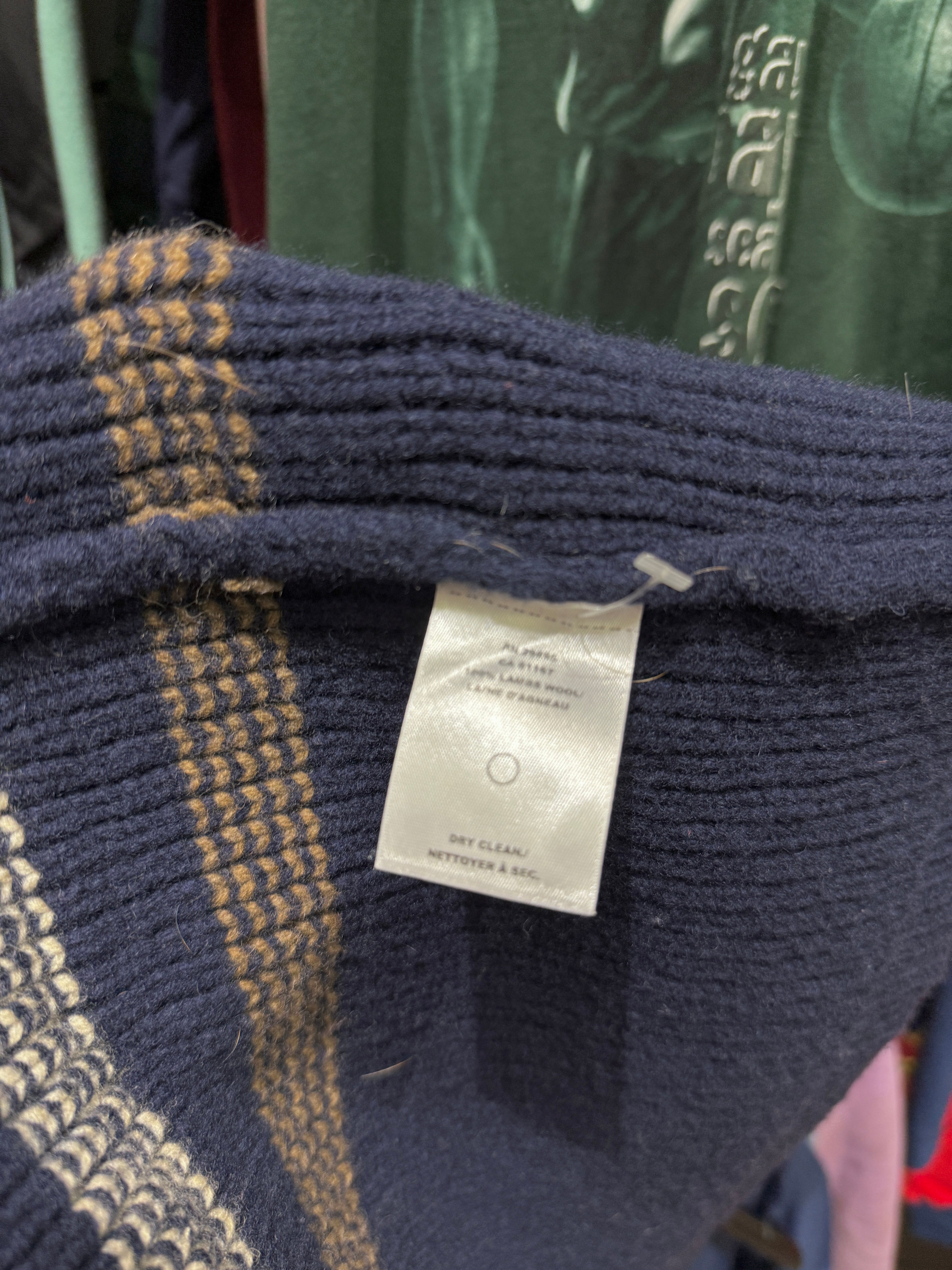 Pendleton Westerly Navy Blue Cowichan Sweater Sz XXL