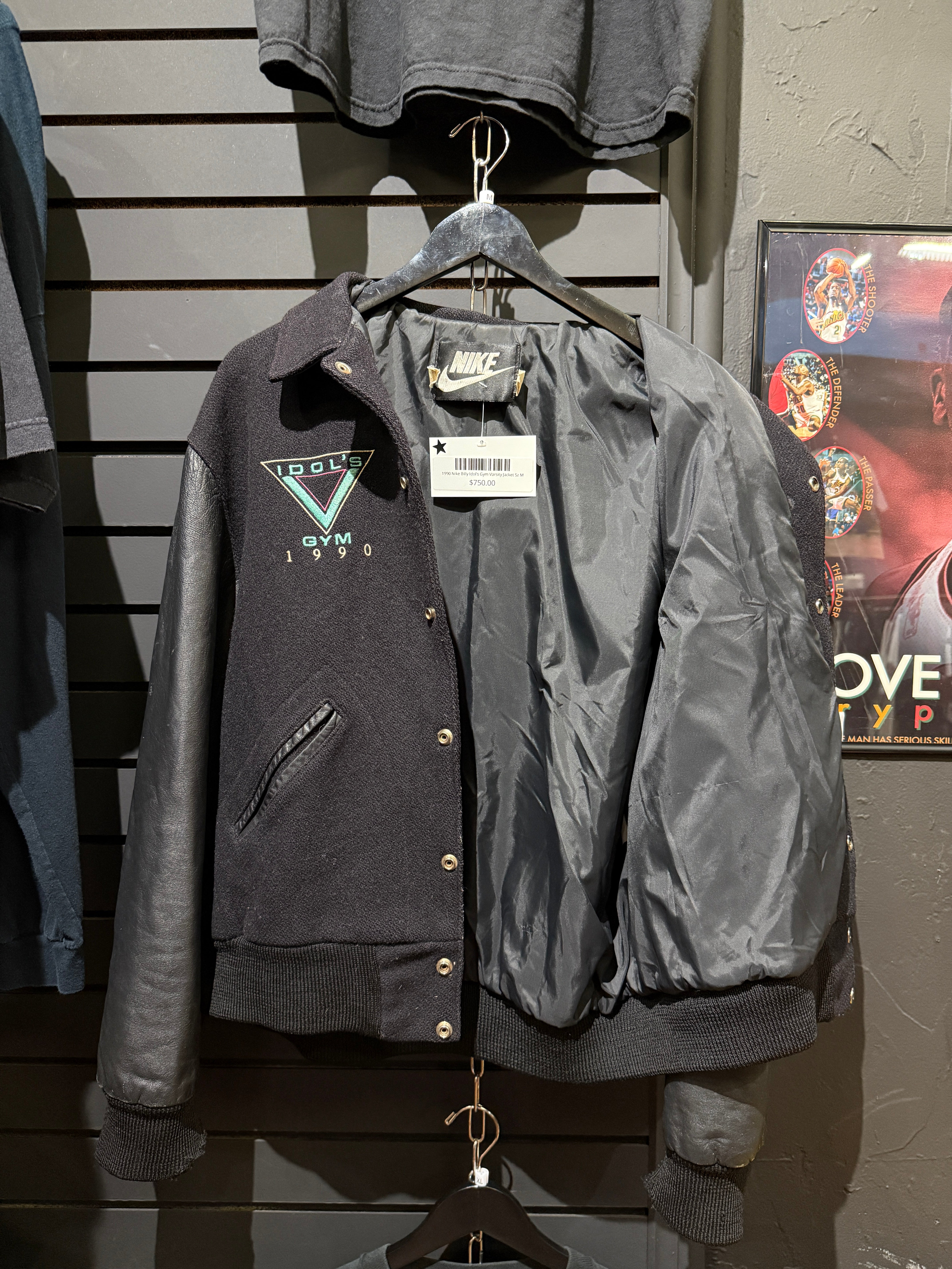 1990 Nike Billy Idol's Gym Varsity Jacket Sz M