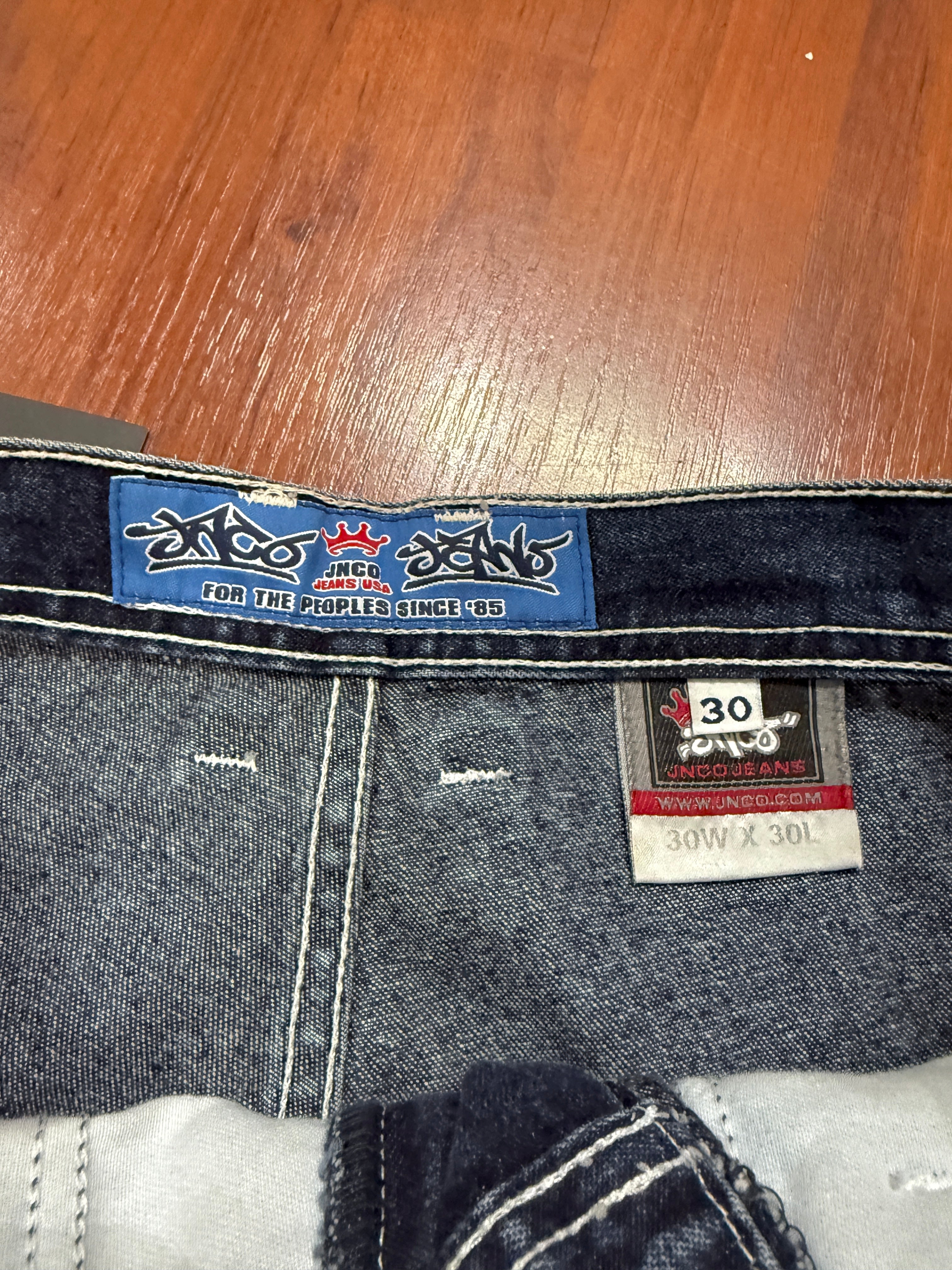 90s JNCO Jeans Westside Lime Green Graffiti Denim Sz 30x30