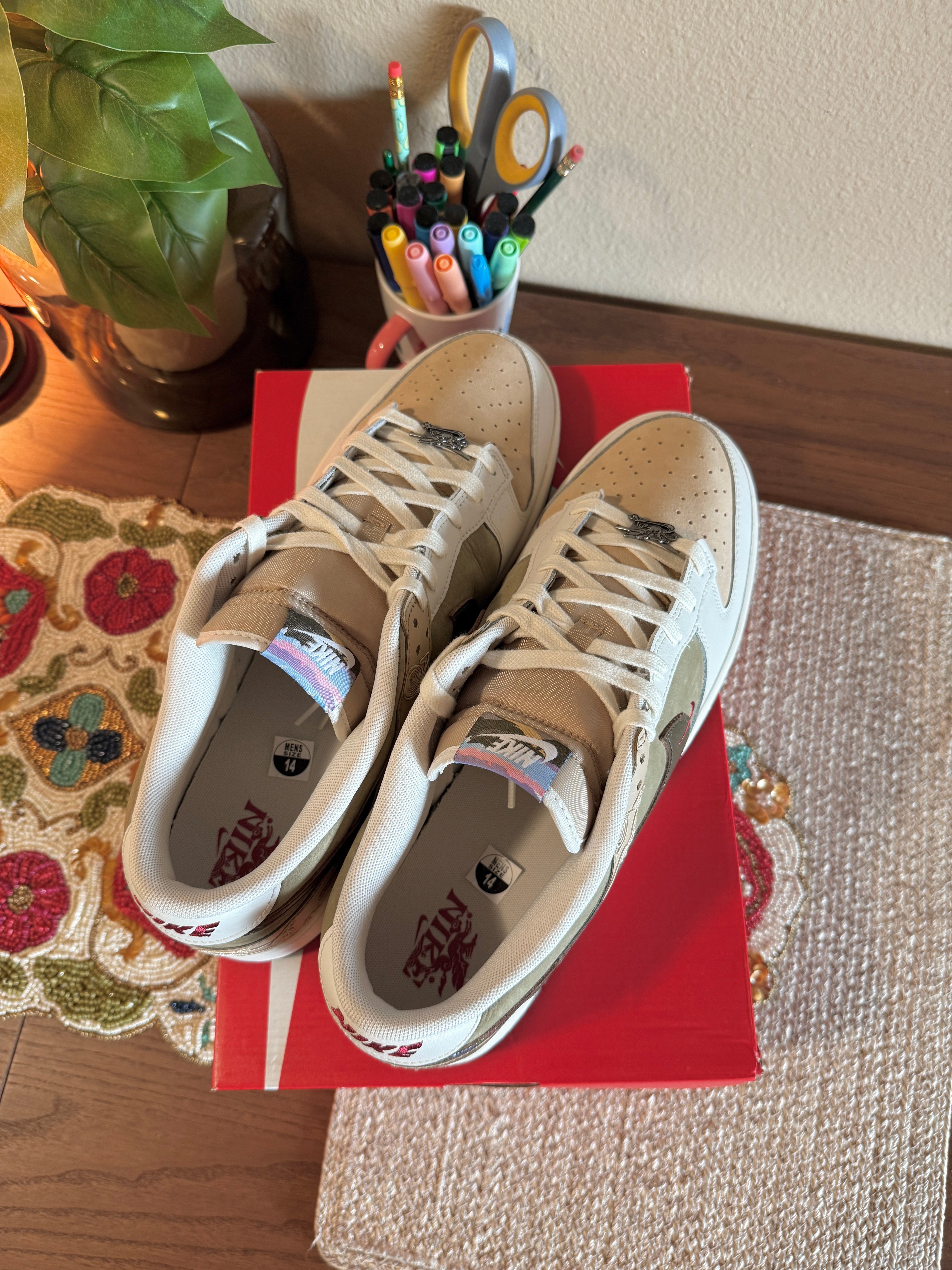 Nike Dunk Low Year of the Horse Pegasus Pack Linen Size 14