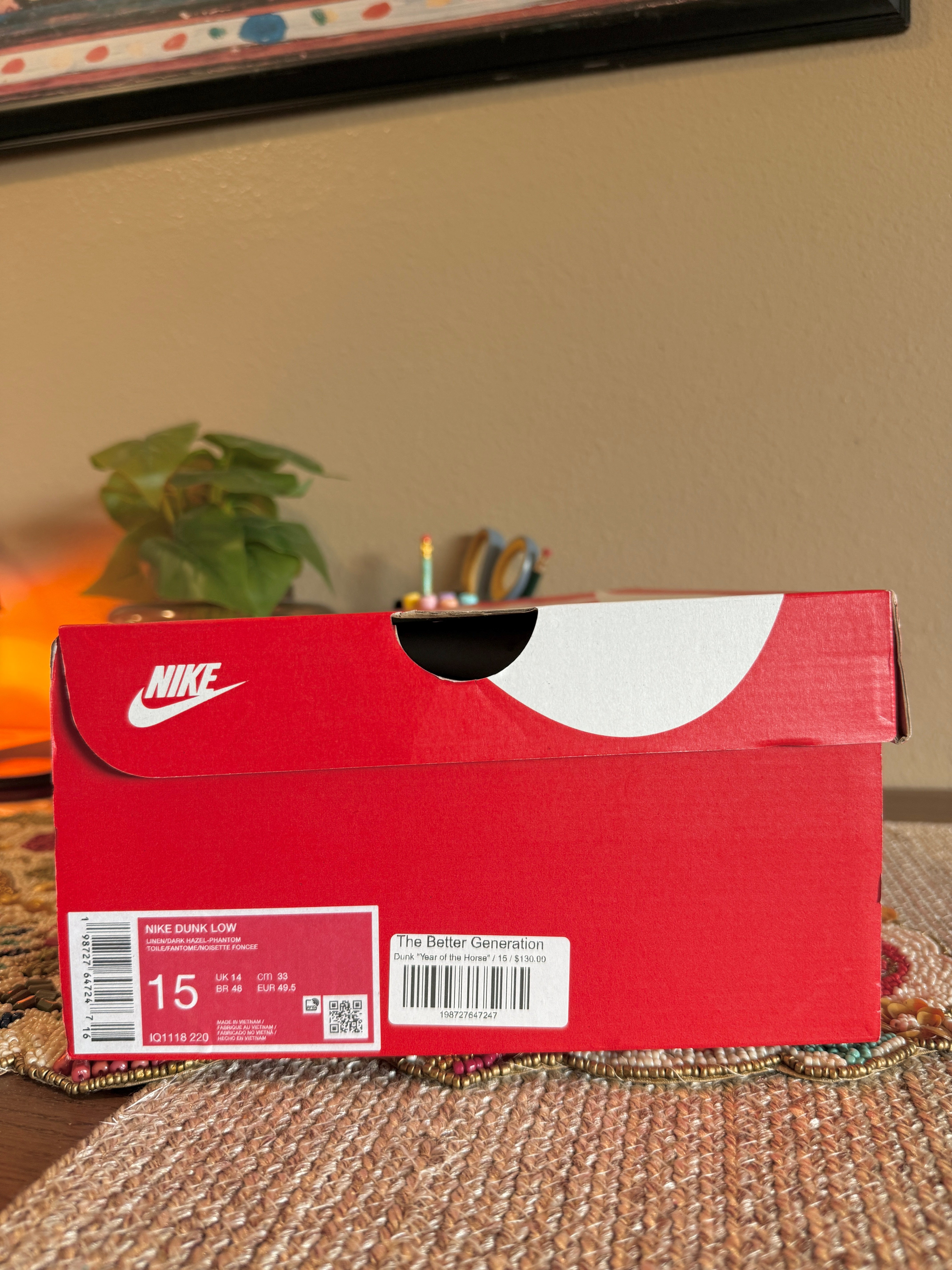 Nike Dunk Low Year of the Horse Pegasus Pack Linen Size 15