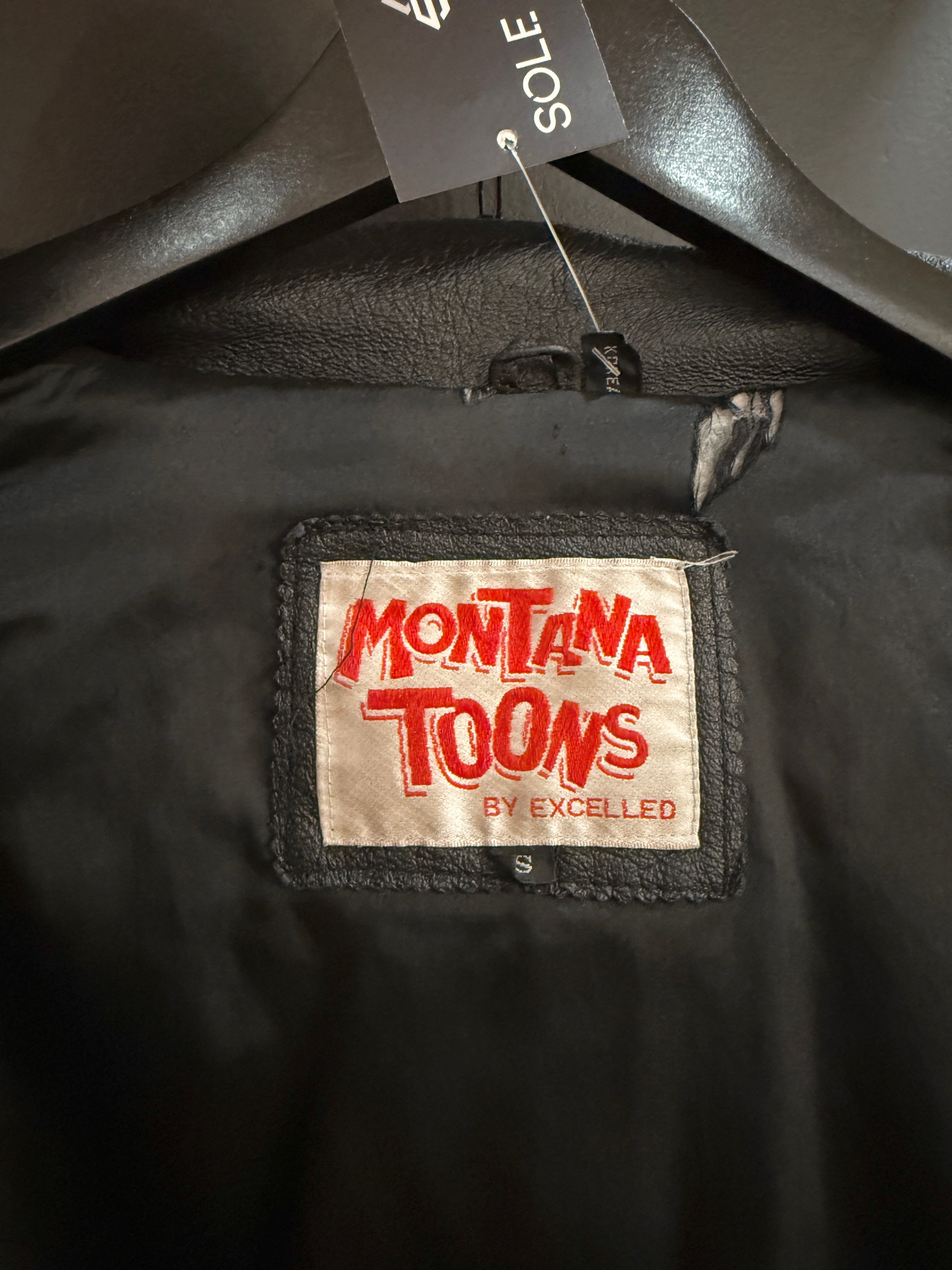 90s Betty Boop Montana Toons Leather Jacket Size Small (Missing Button)