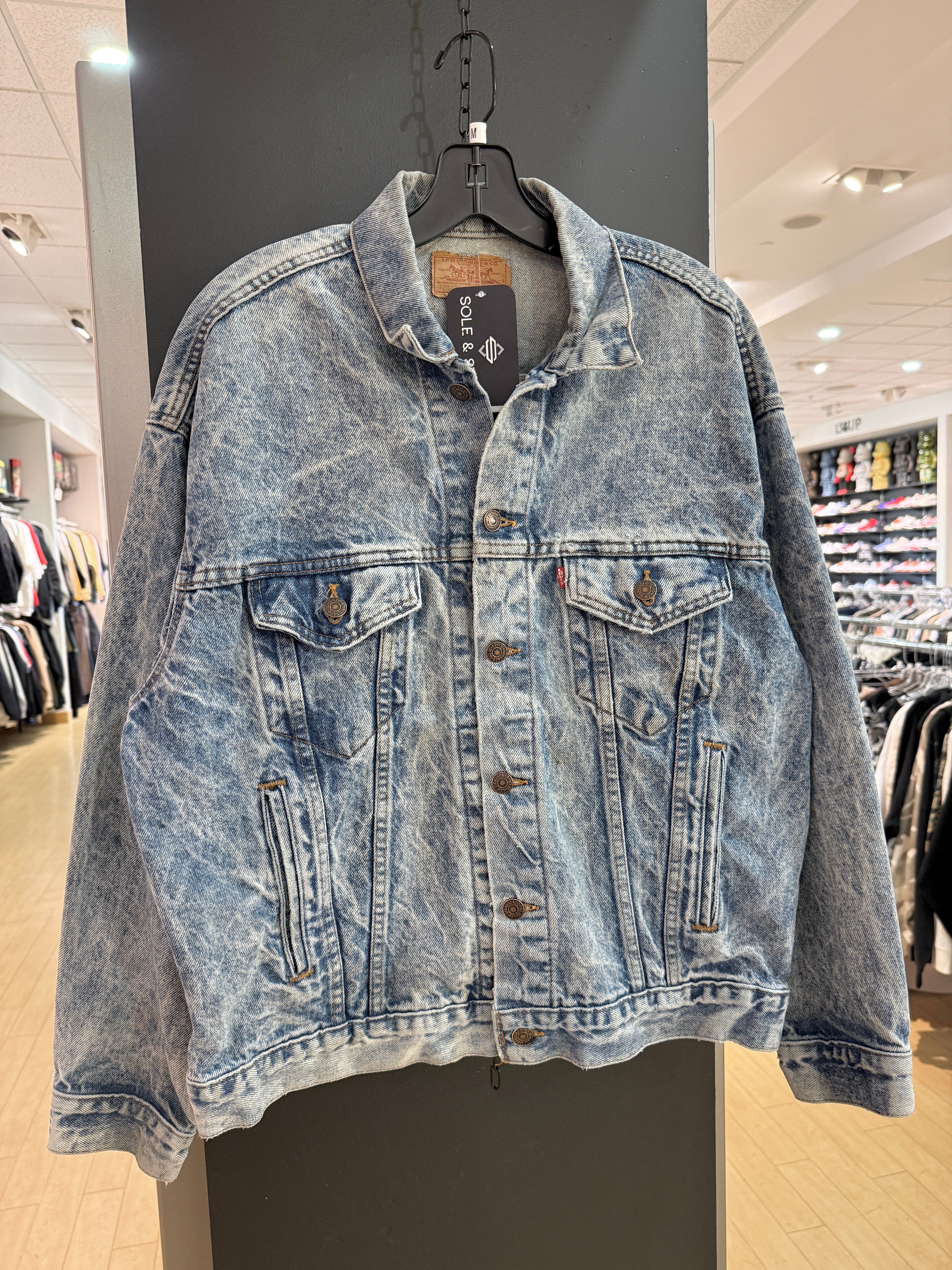 90s Levi's Type 3 Stonewash Denim Trucker Jacket Size M