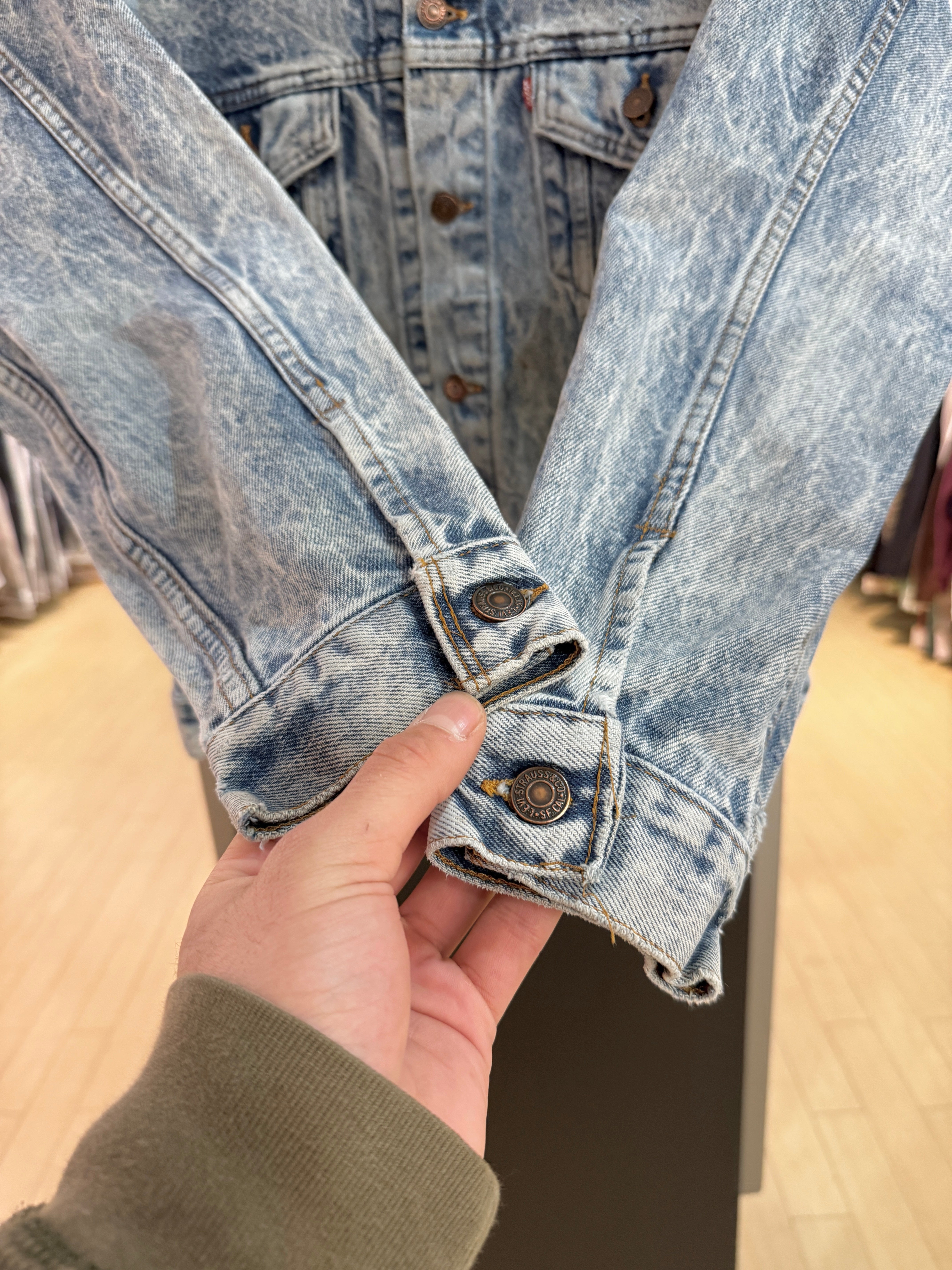 90s Levi's Type 3 Stonewash Denim Trucker Jacket Size M