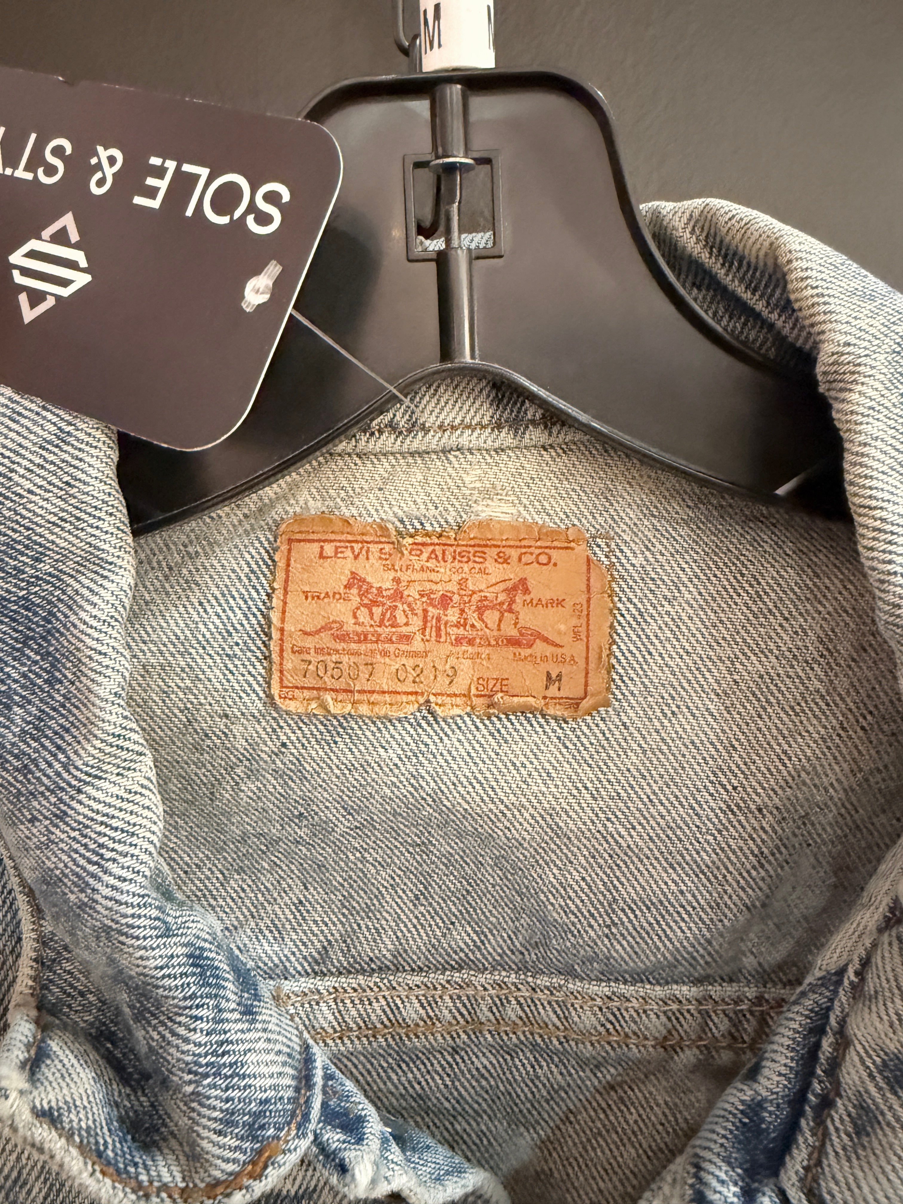 90s Levi's Type 3 Stonewash Denim Trucker Jacket Size M