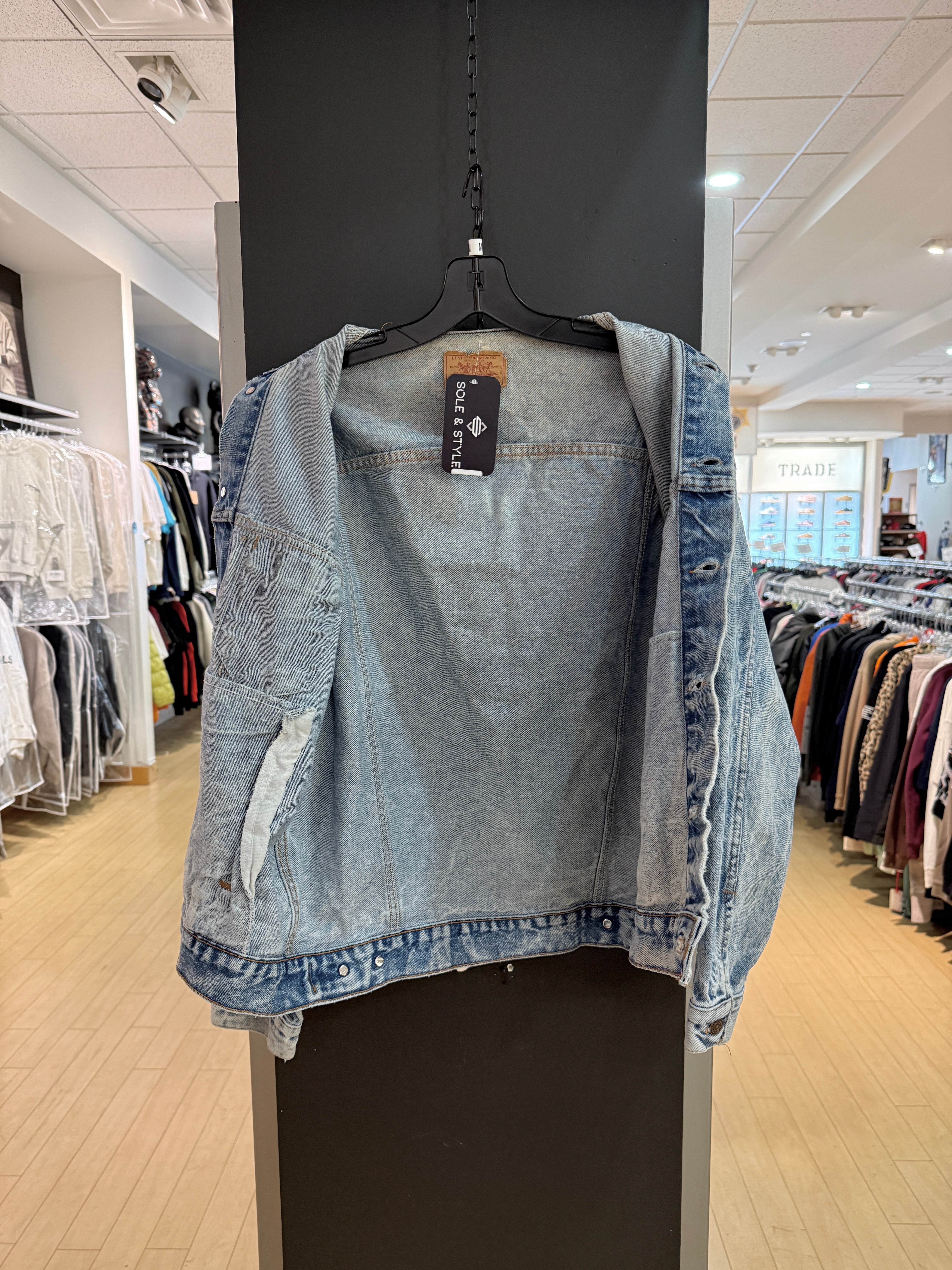 90s Levi's Type 3 Stonewash Denim Trucker Jacket Size M
