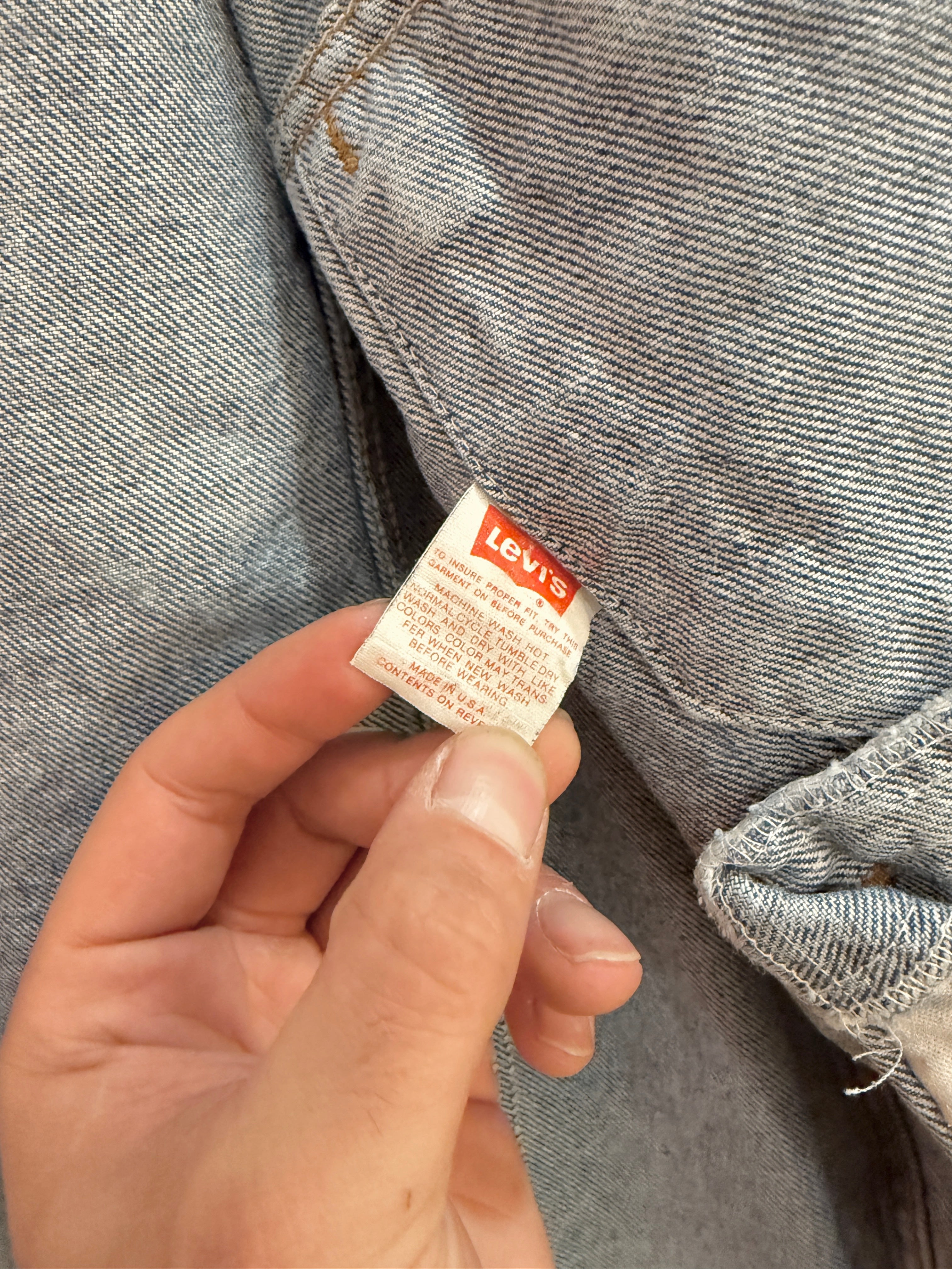 90s Levi's Type 3 Stonewash Denim Trucker Jacket Size M