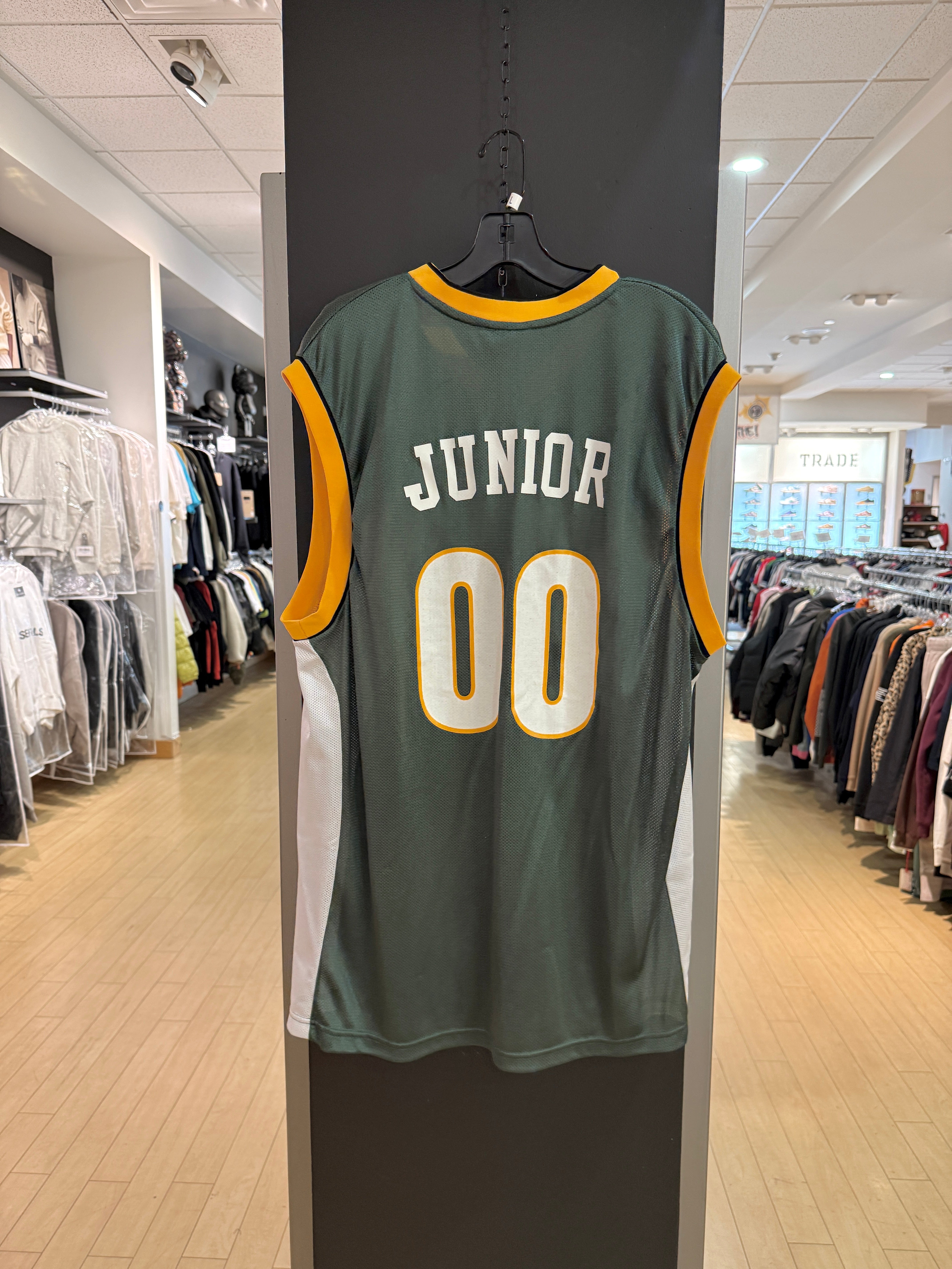 Y2K Junior Custom Green Adidas Seattle Sonics Swingman Jersey Size L